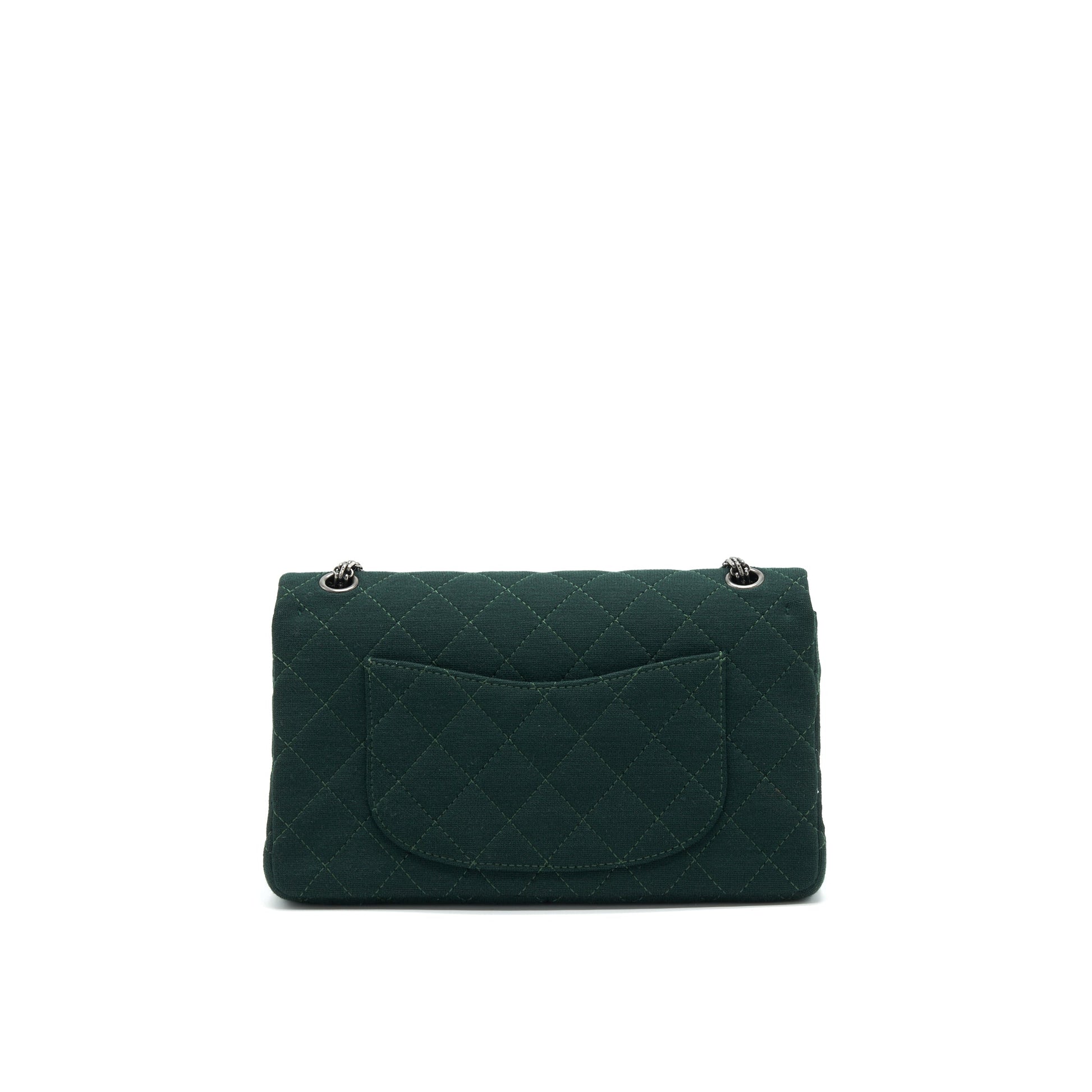 Chanel reissue 2.55 226 Flap fabric Dark Green Shoulder Bag
