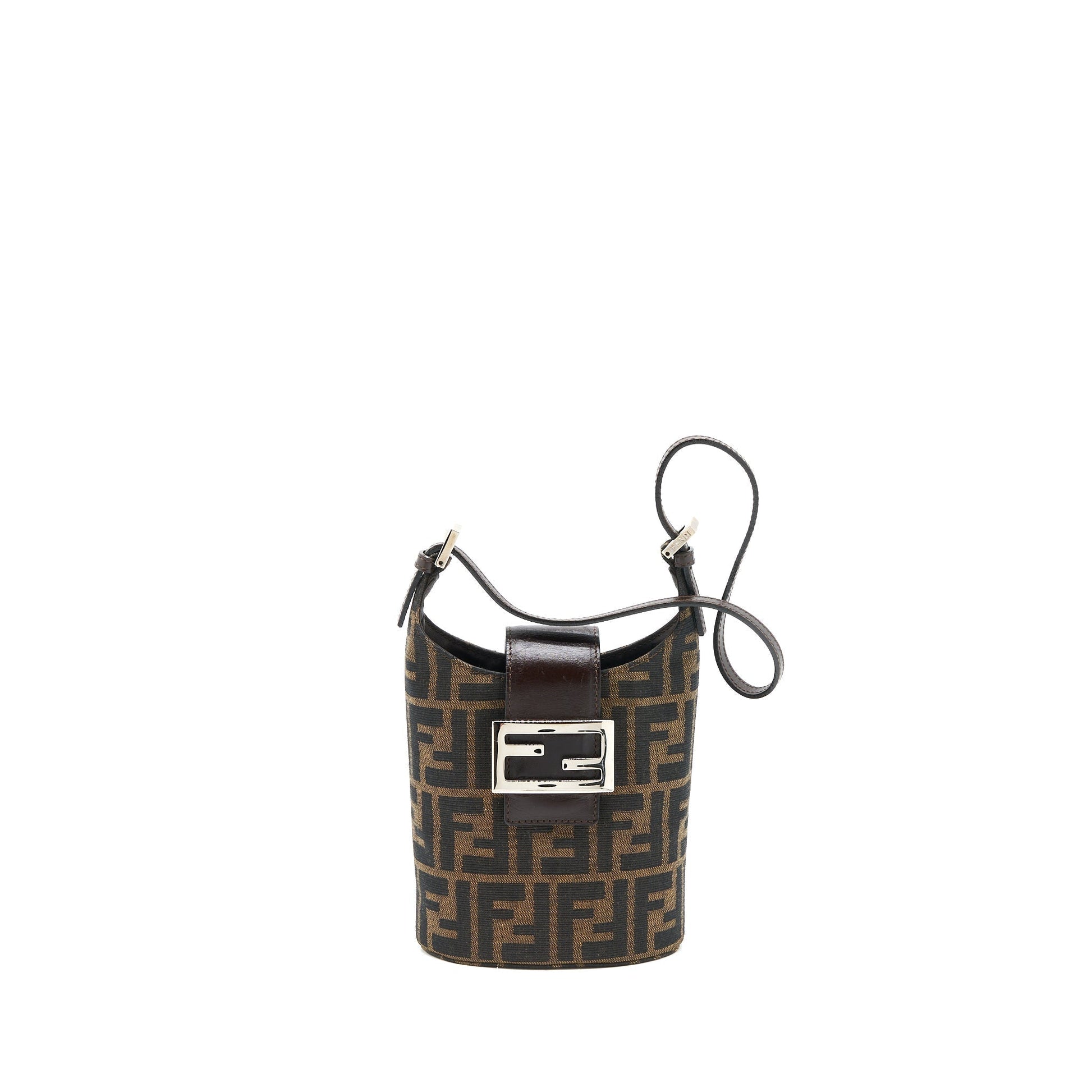 Fendi Purse Jacquard Leather Canvas Mini Travel Bag