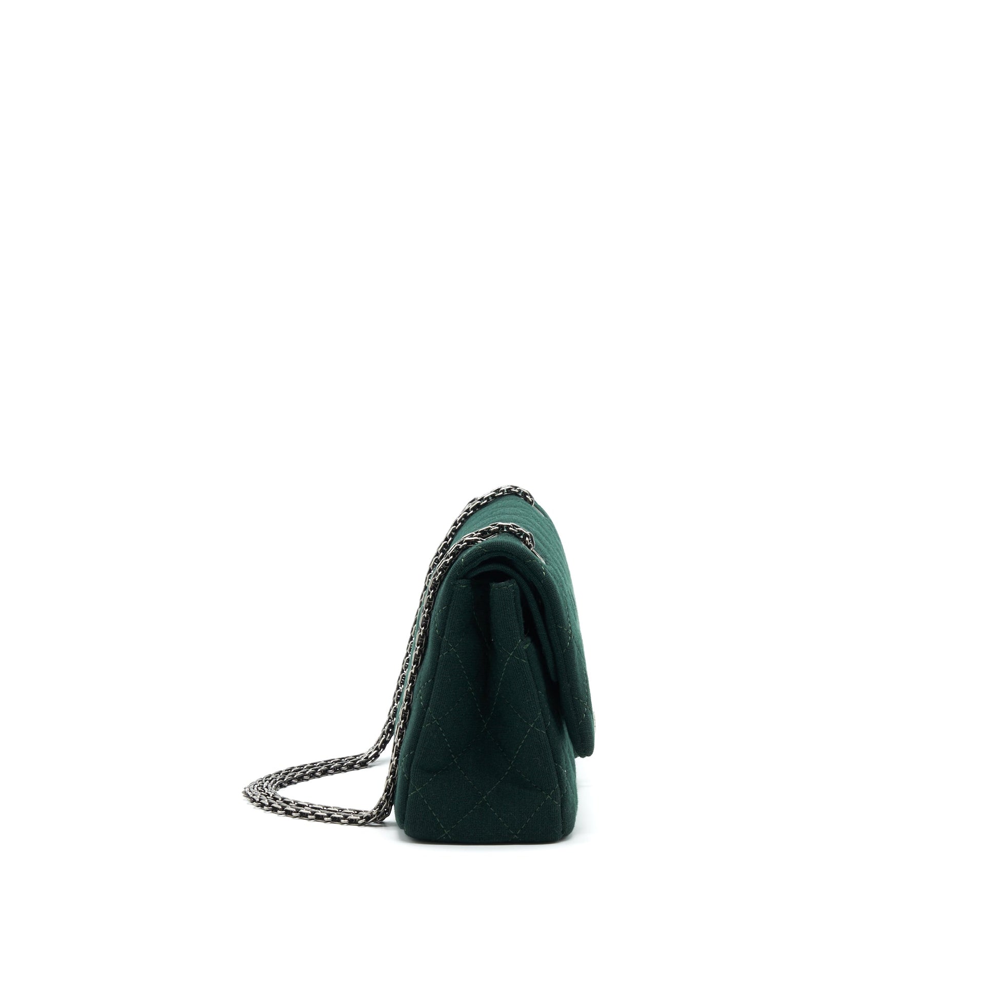 Chanel reissue 2.55 226 Flap fabric Dark Green Shoulder Bag
