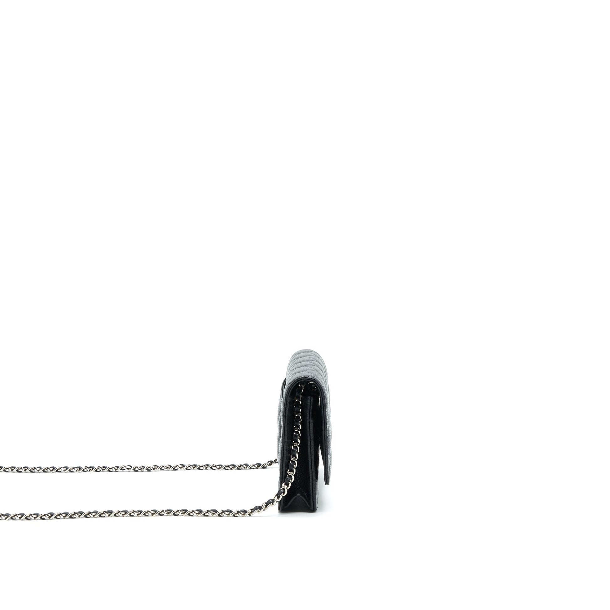 Chanel Caviar Classic on Caviar SHW Black Wallet Case