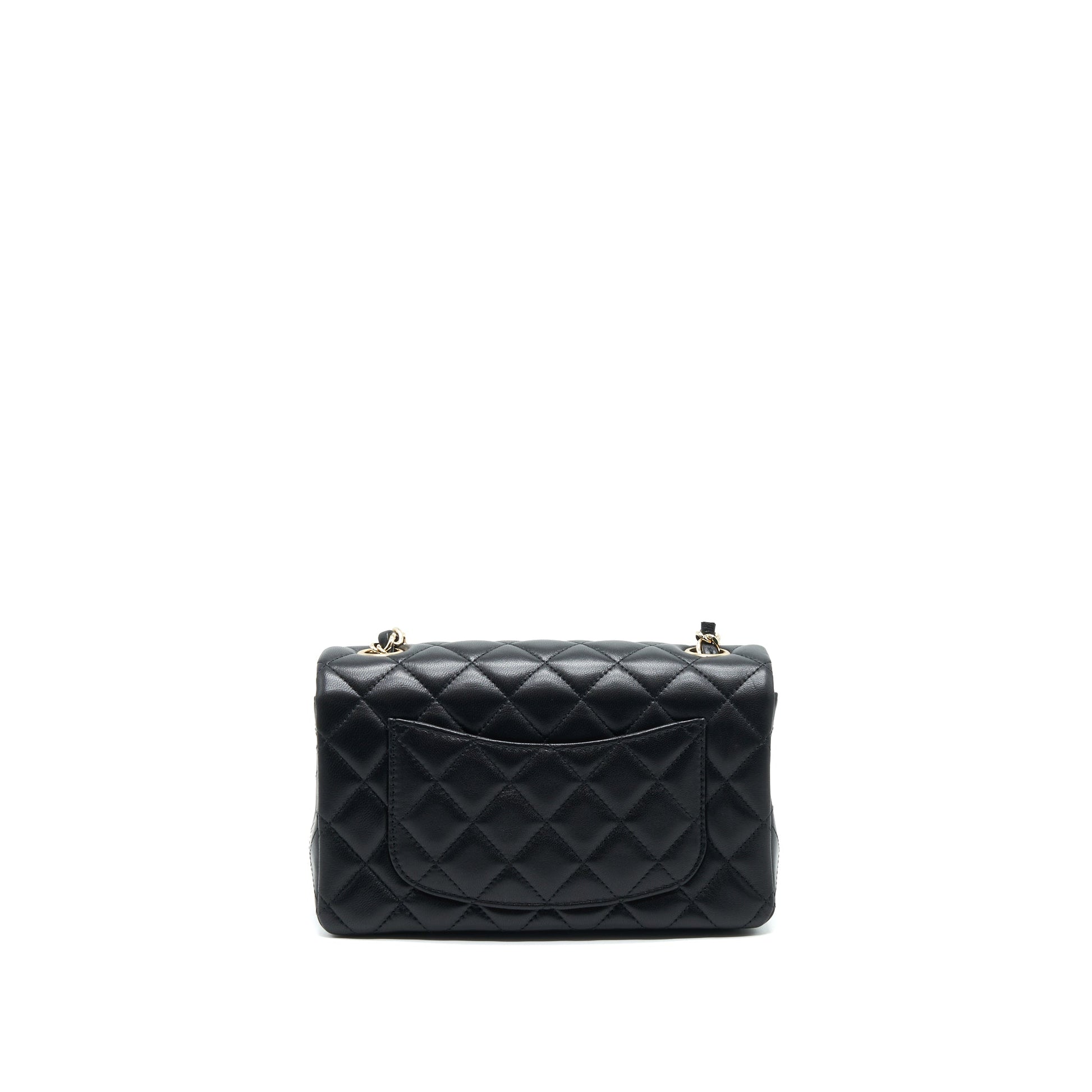Chanel Rectangular Flap Lambskin LGHW Microchip Shoulder Bag