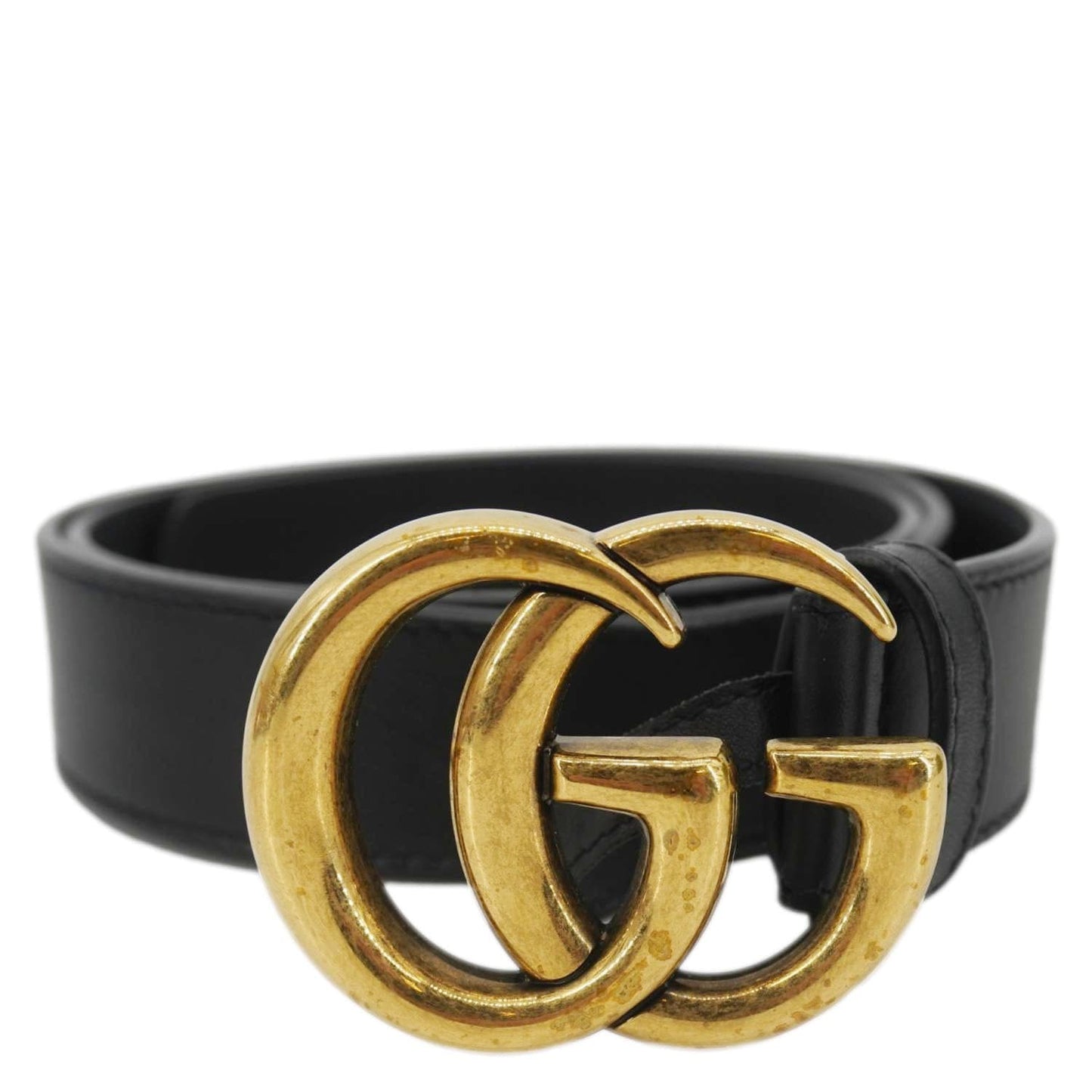 Gucci Buckle Belt Handbag Leather Black Accessory 85 35