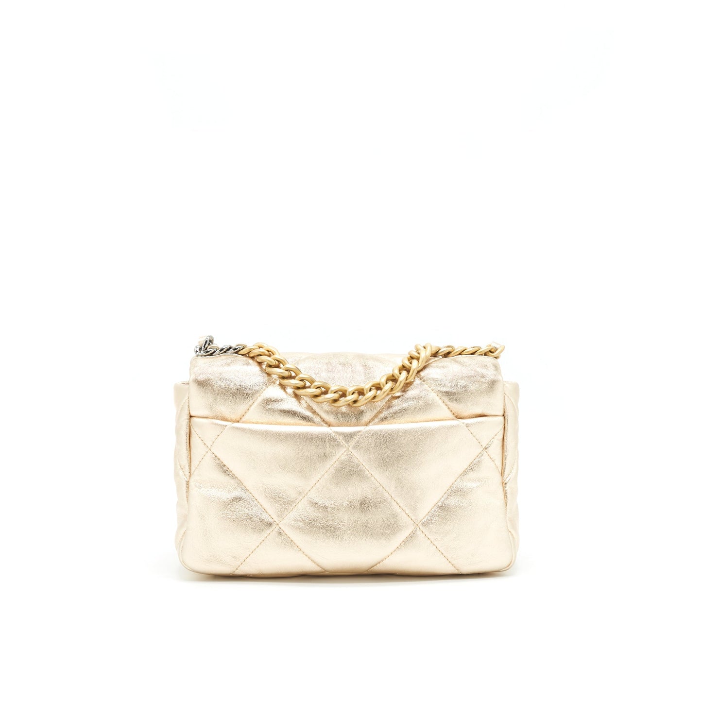 Chanel 19 color hardware Gold Silver Small Handbag