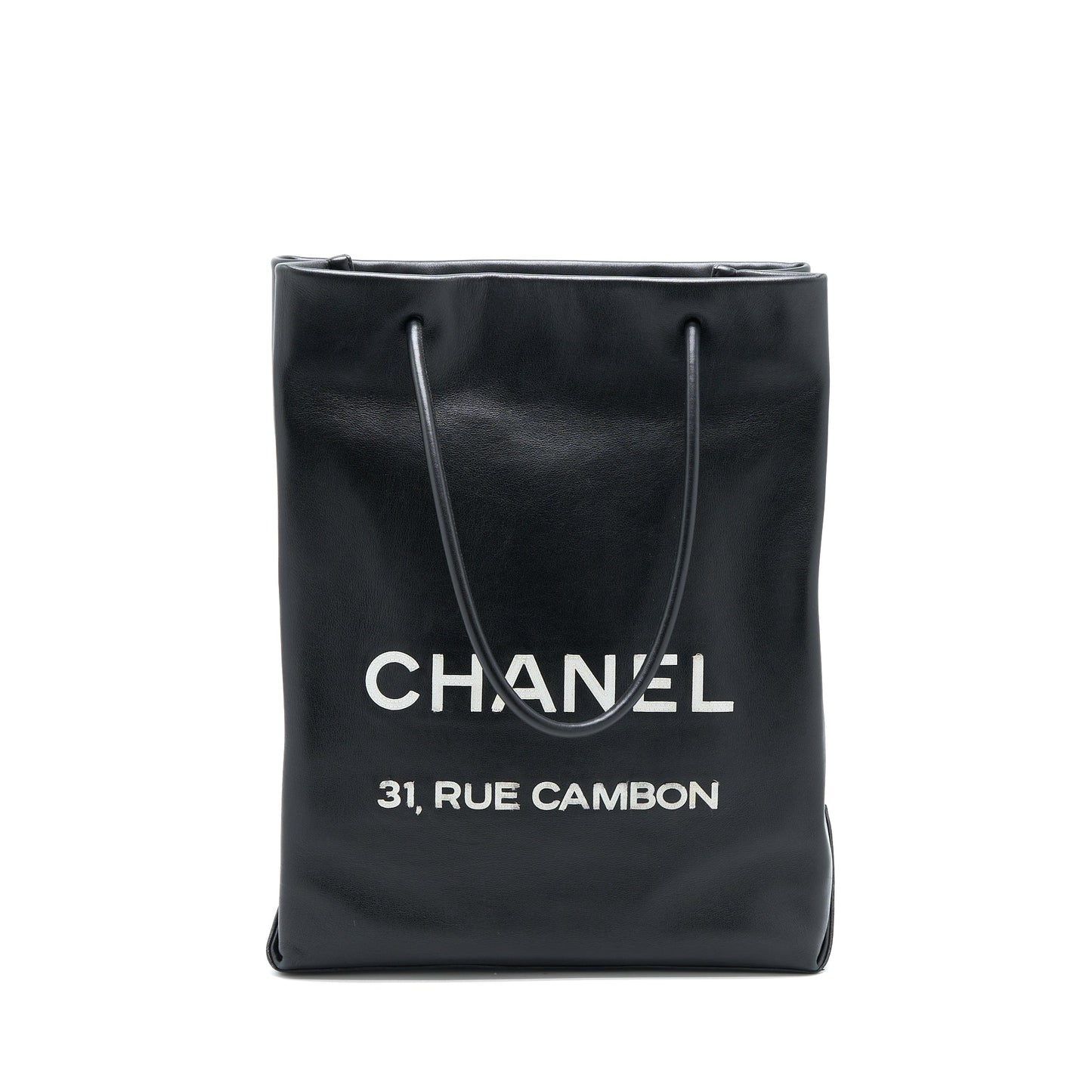 Chanel Cambon Calfskin SHW Black Tote Bag