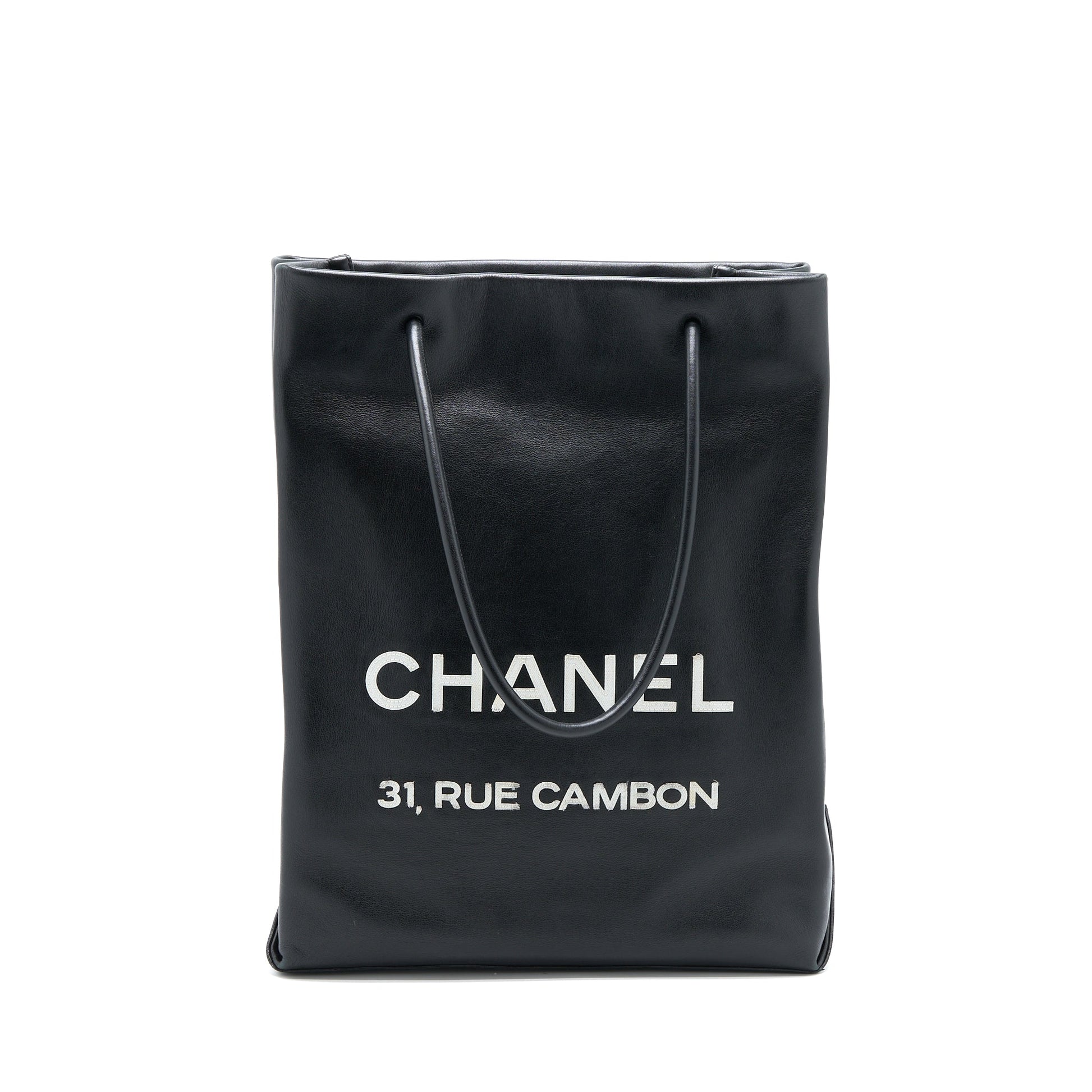 Chanel Cambon Calfskin SHW Black Tote Bag