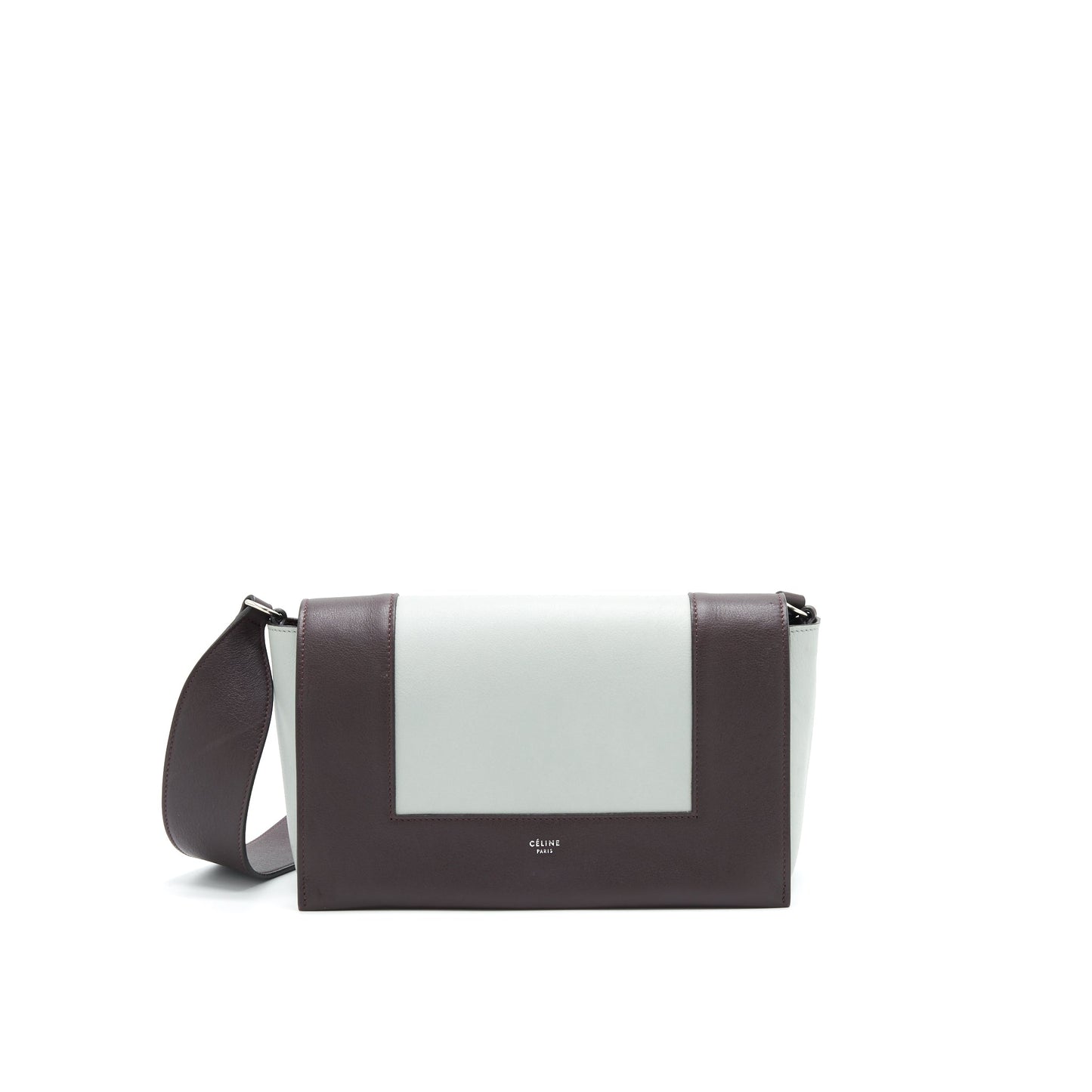 Celine Frame Purse Grey Burgundy Handbag Mini Travel Bag