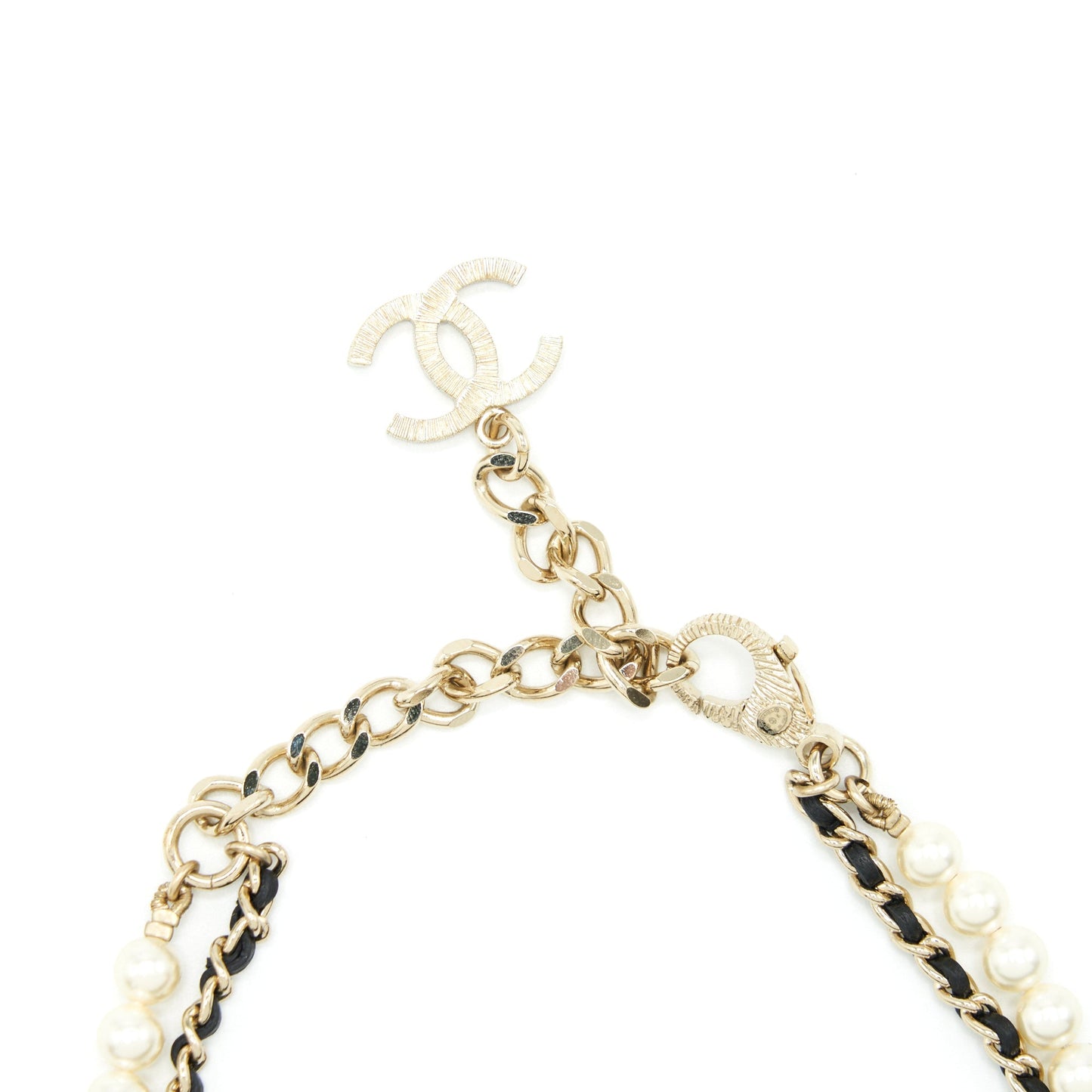 Chanel 21S Pearl Crystal Choker LGHW Leather Handbag
