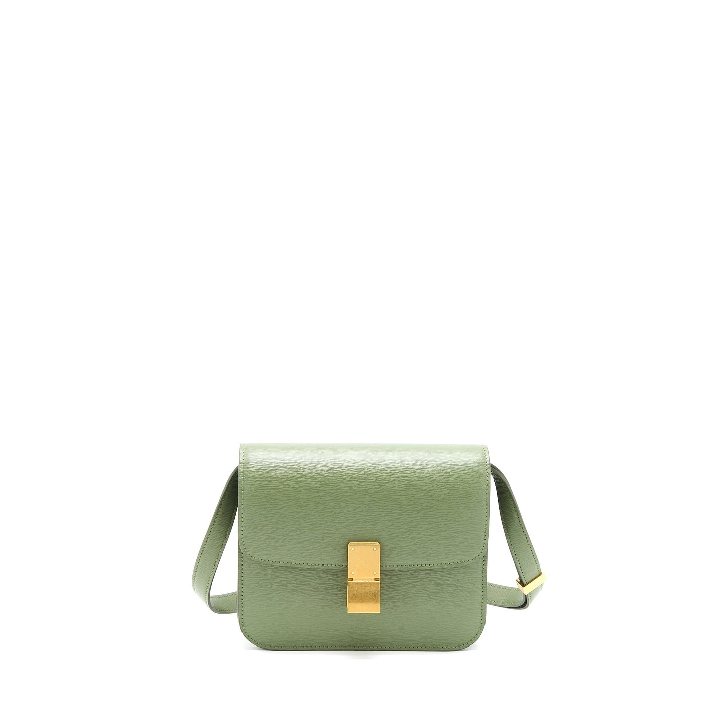 Celine Teen Box Calfskin Handbag Green Travel Bag