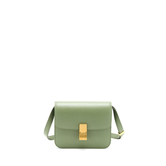 Celine Teen Box Calfskin Handbag Green Travel Bag