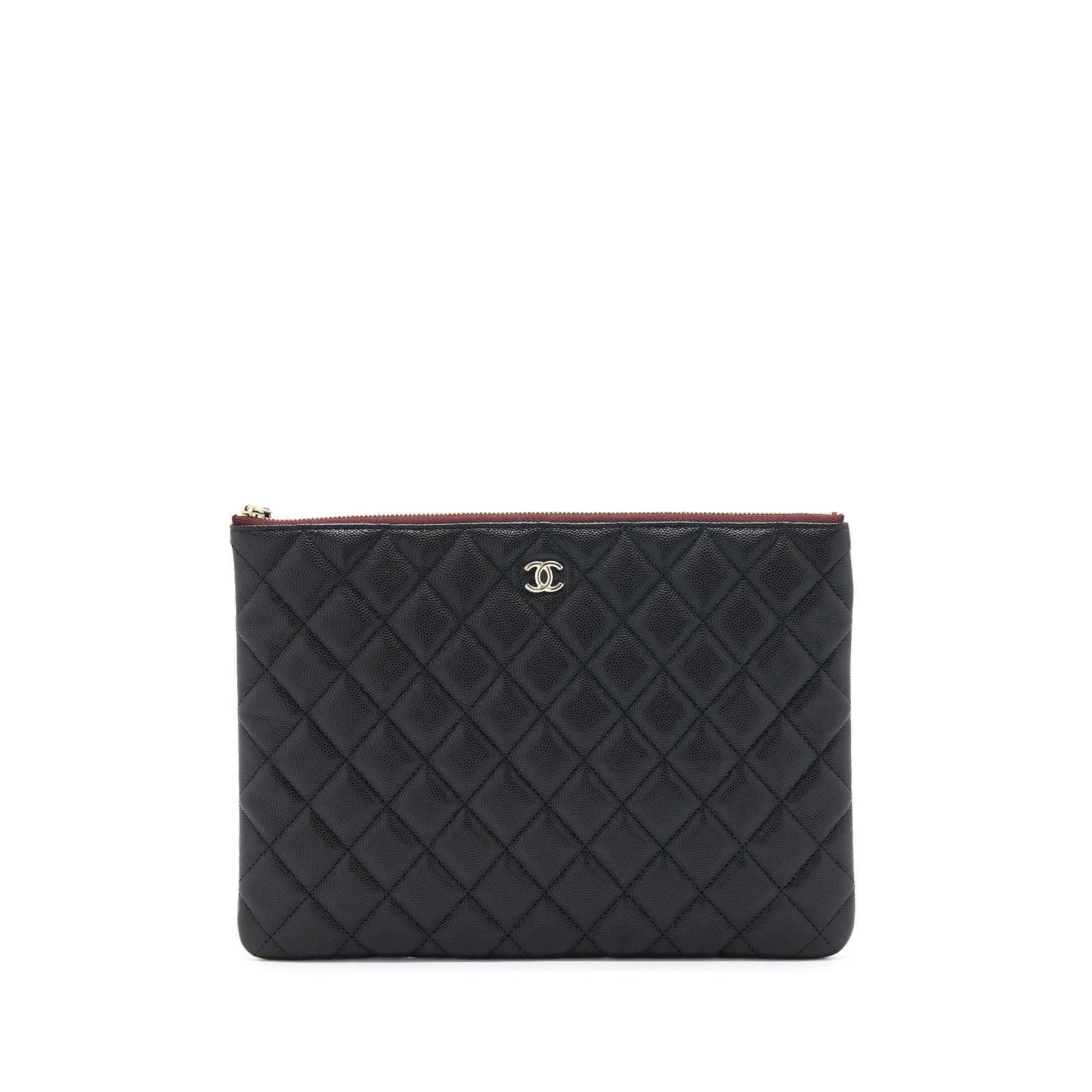 Chanel O Caviar LGHW Black Handbag