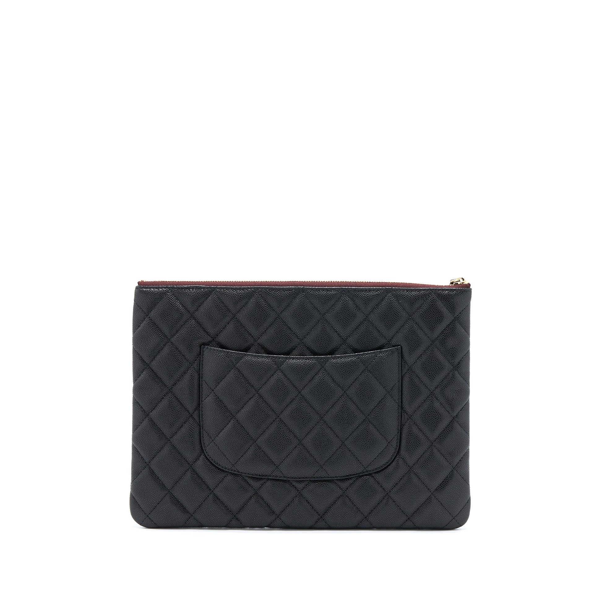 Chanel O Caviar LGHW Black Handbag