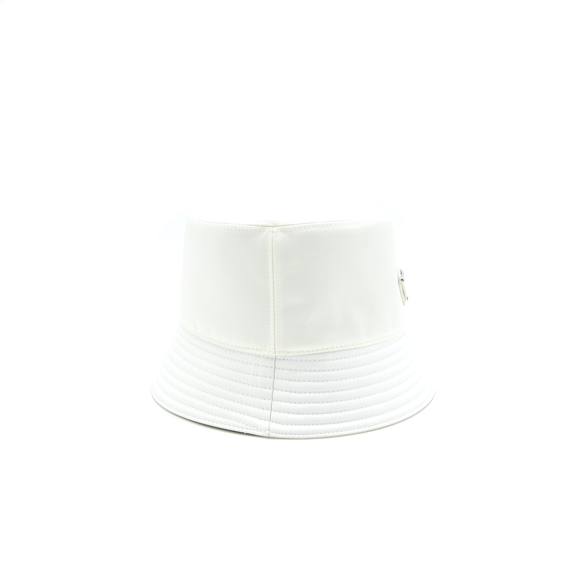 Prada Size M Hat Handbag Nylon White Bucket Bag