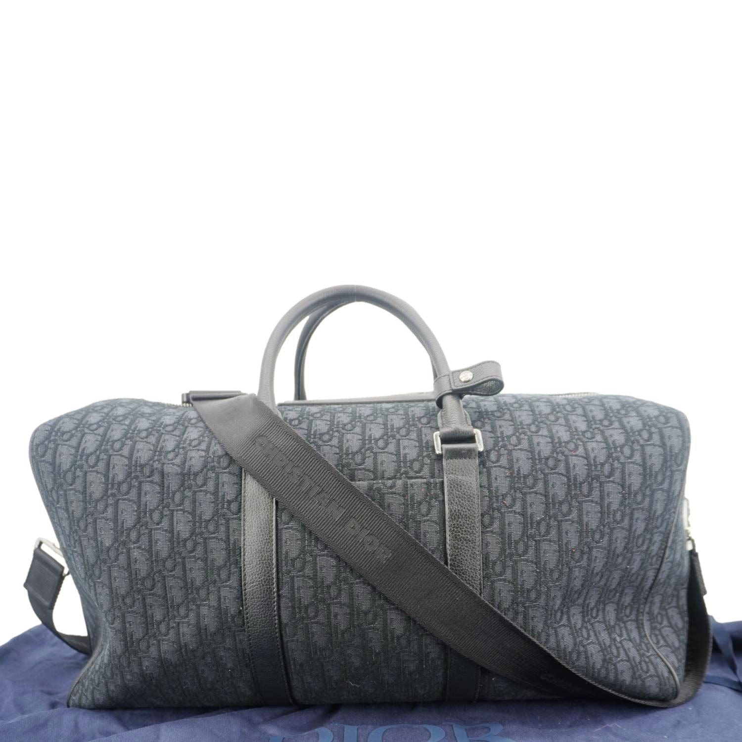Dior issimo Duffle Bag Canvas Black Travel Bag