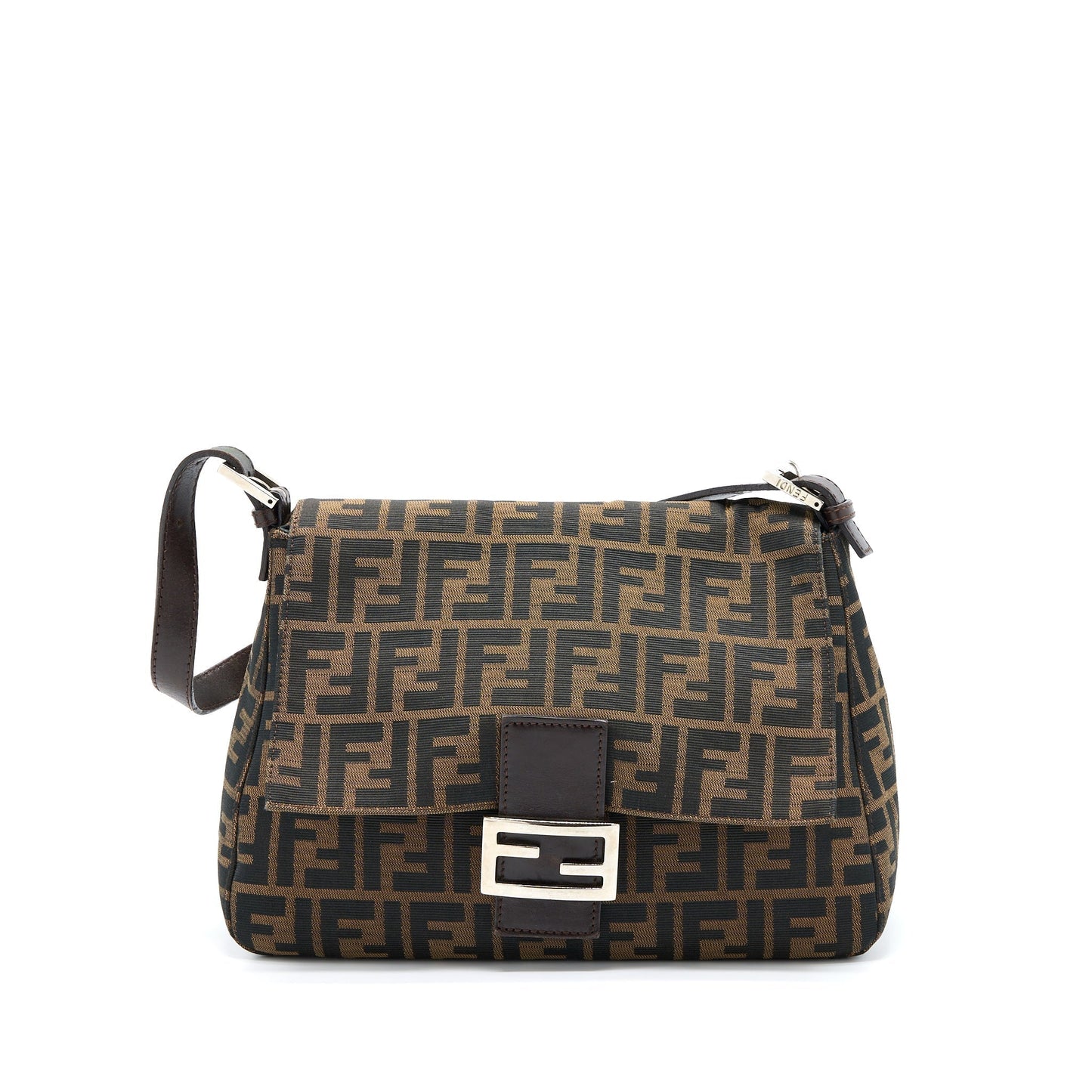Fendi Baguette Purse Jacquard Fabric Shoulder Bag