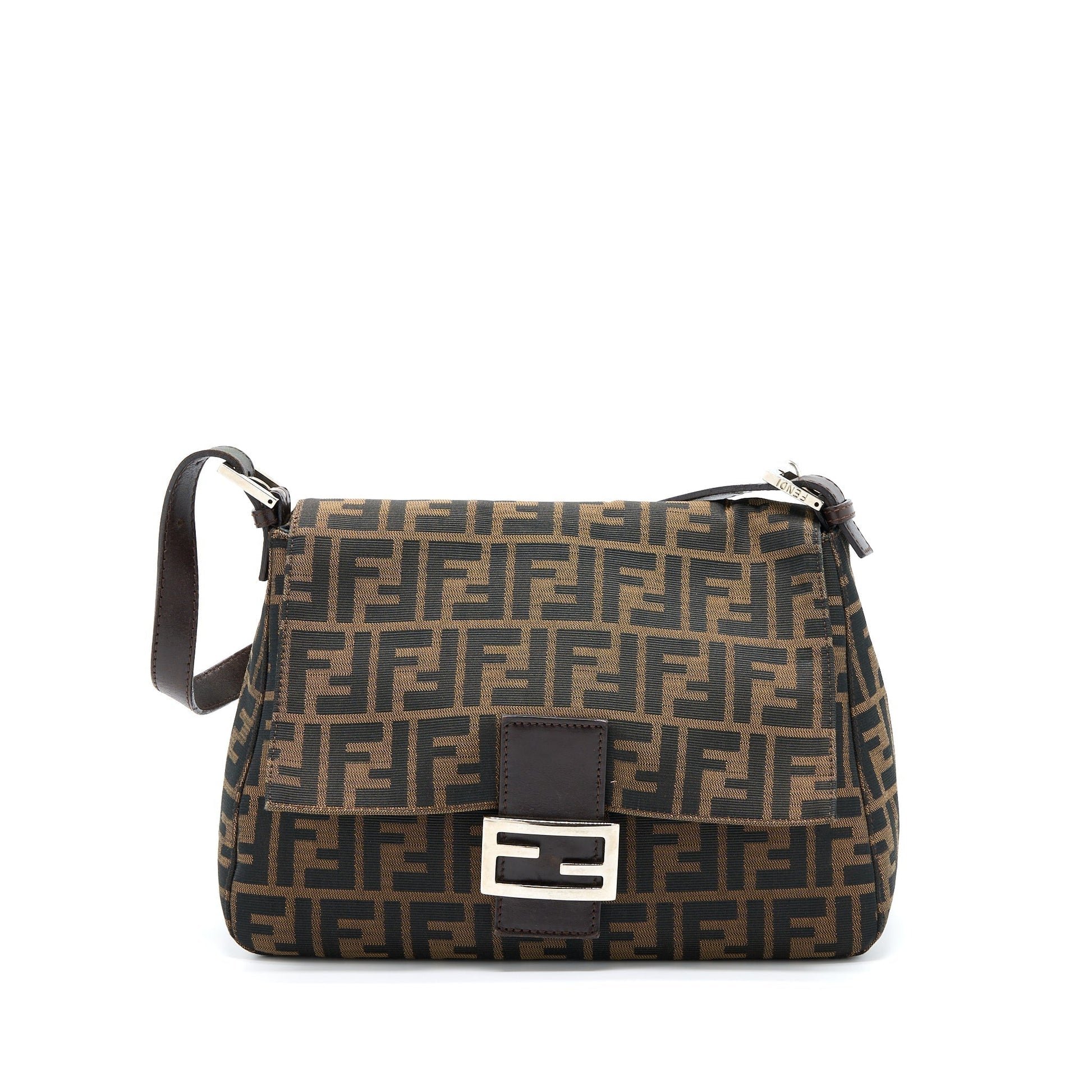 Fendi Baguette Purse Jacquard Fabric Shoulder Bag