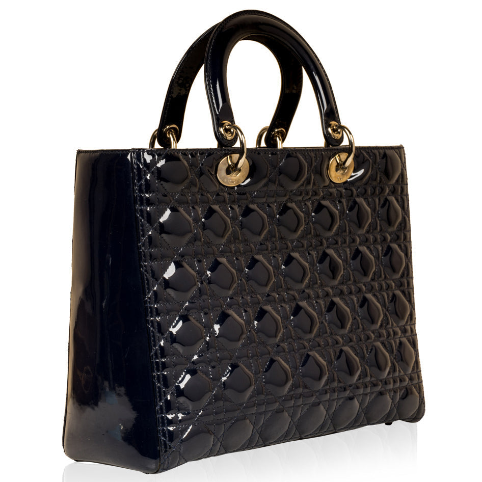 Dior Christian Lady Shoulder Bag Patent Large