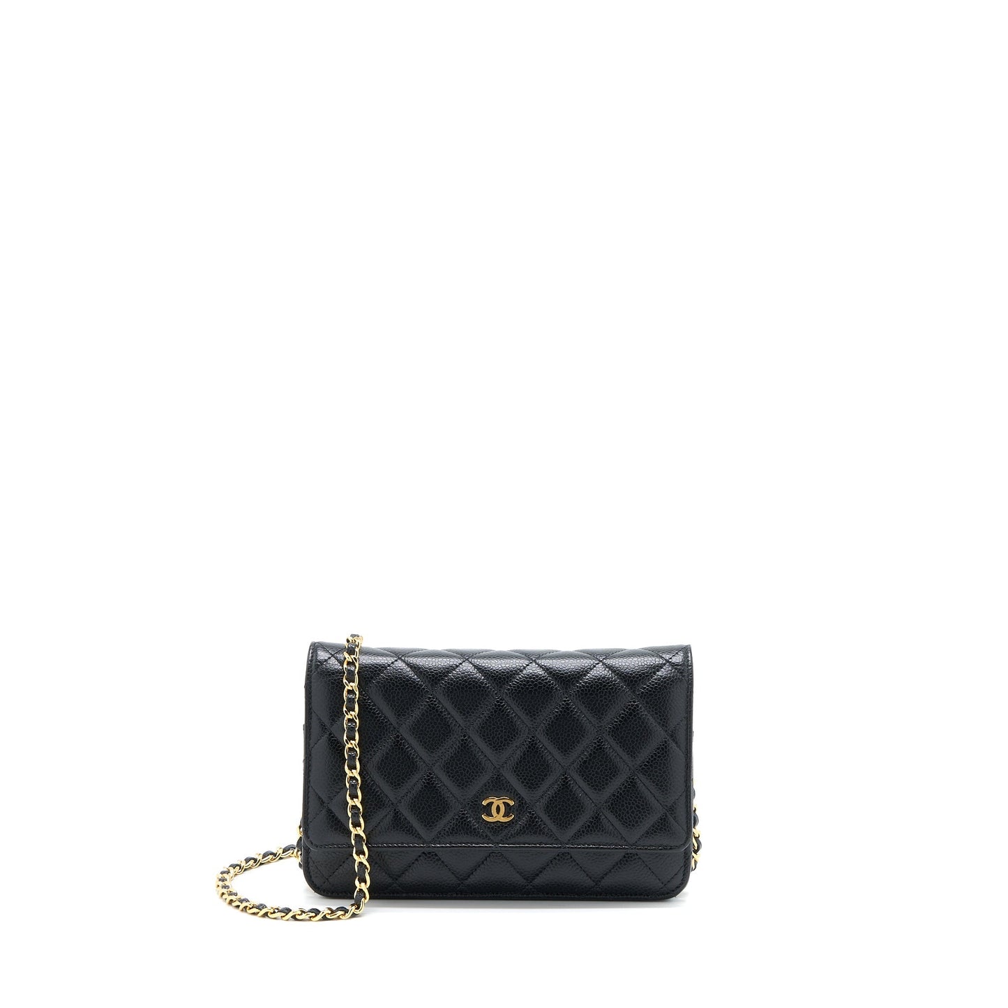 Chanel Classic On Caviar GHW Black Wallet Case Ghw 8