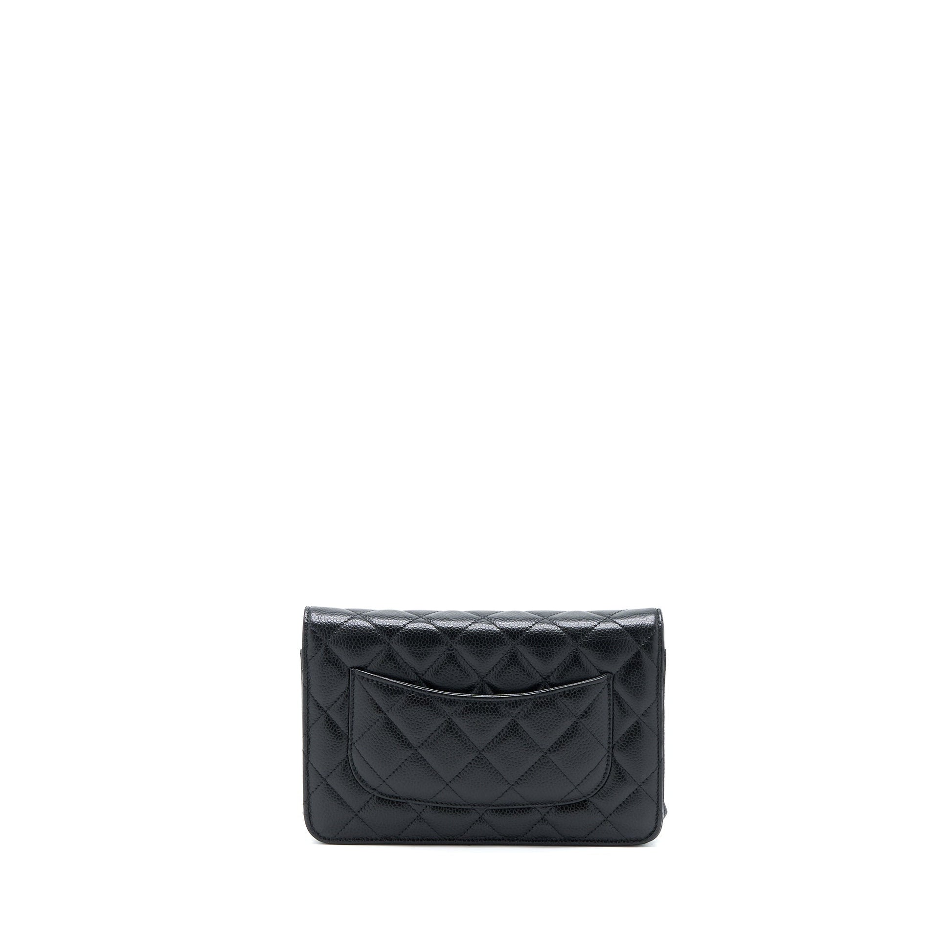 Chanel Classic On Caviar GHW Black Wallet Case Ghw 8