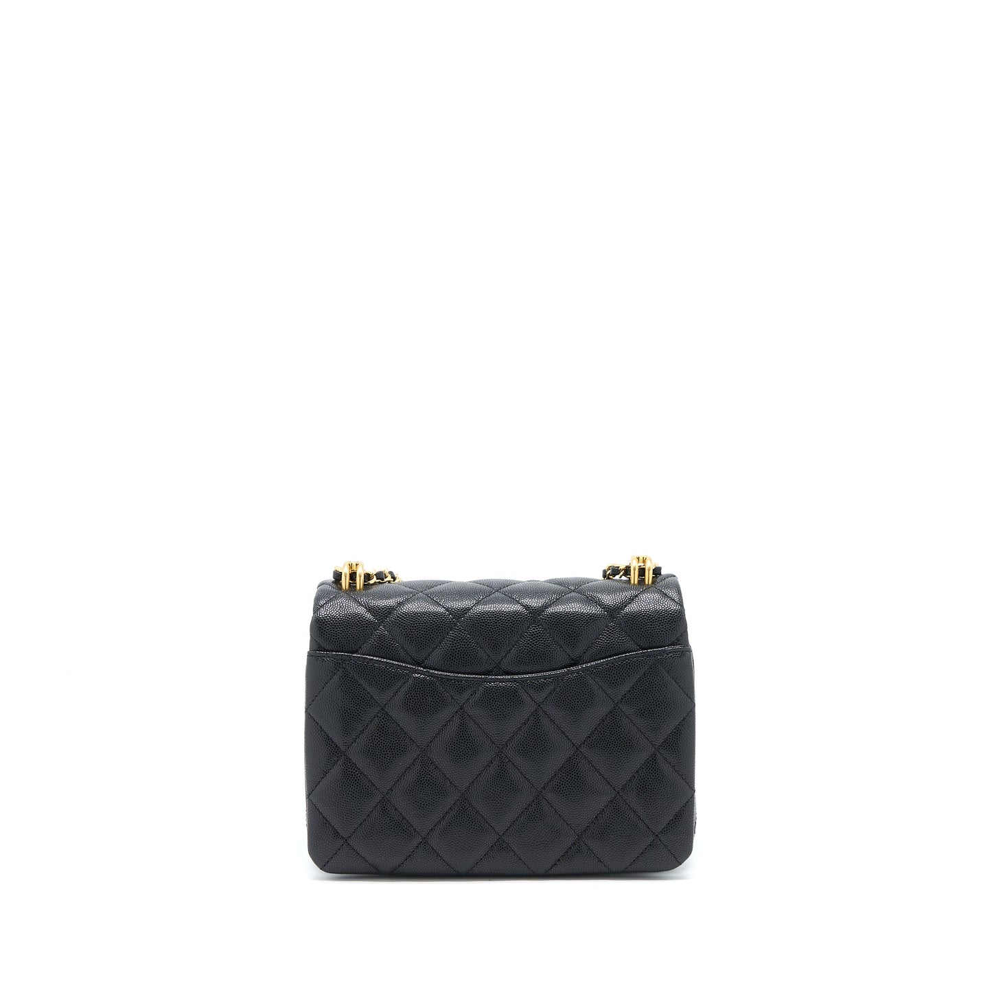 Chanel 22K Coco Flap Grained Calfskin GHW Black Shoulder Bag Black Ghwmicrochip