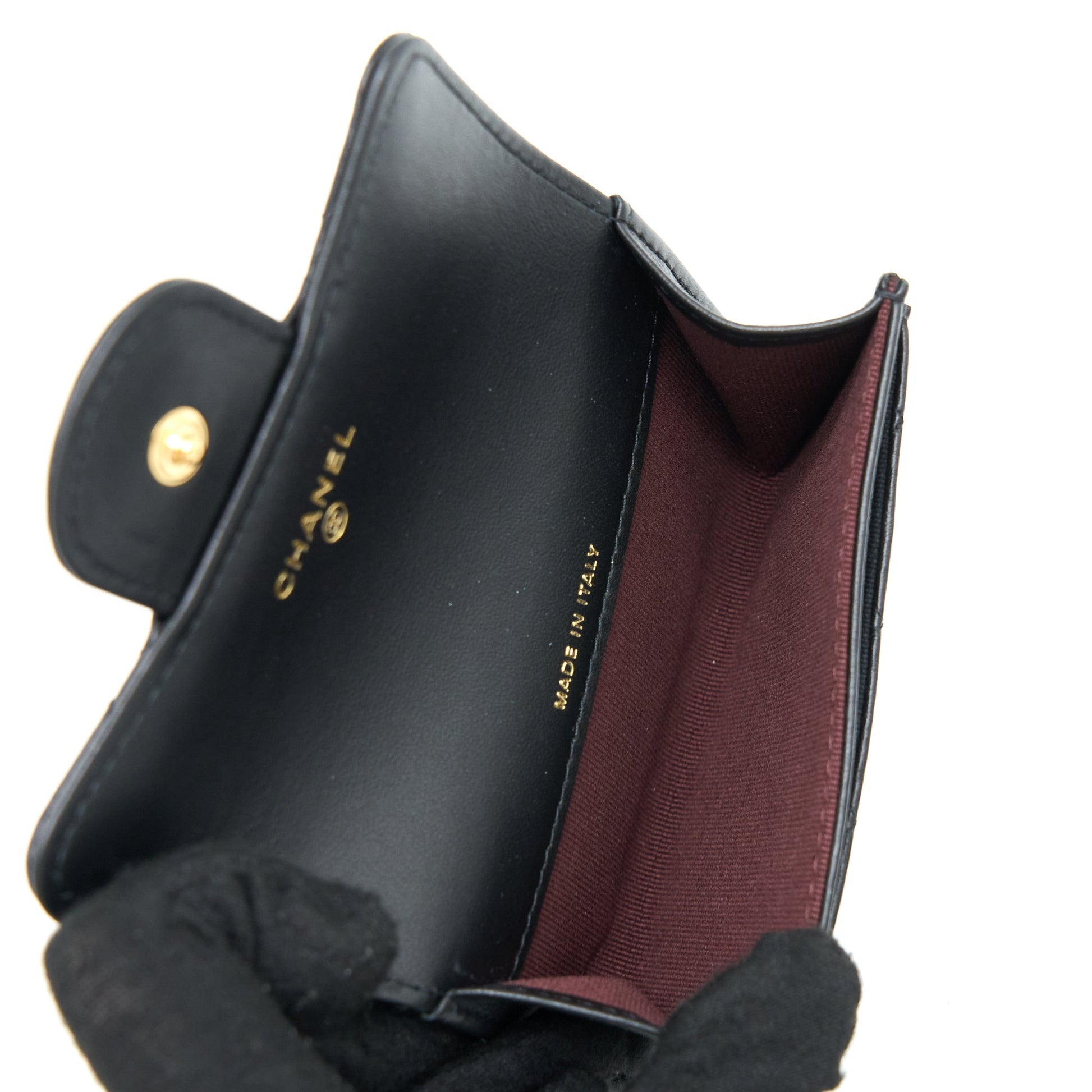 Chanel 2.55 Reissue Flap Card Holder Aged Black Wallet Case