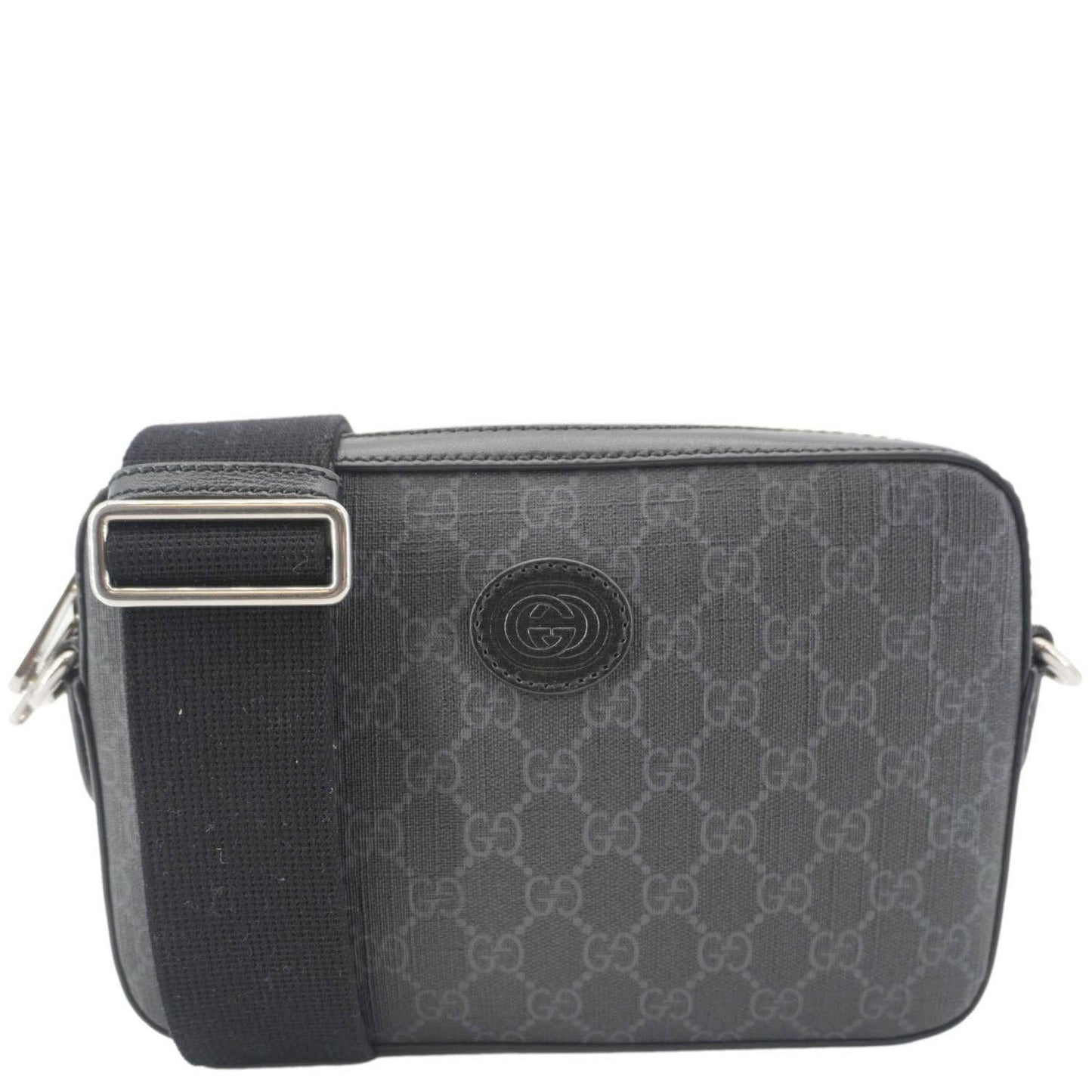 Gucci Azalea Retro Interlocking Supreme Shoulder Bag Canvas Black