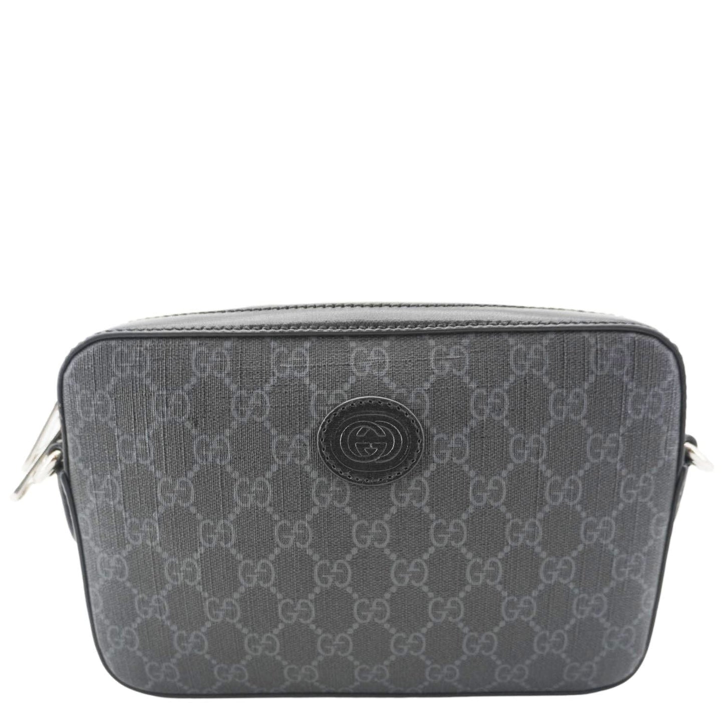 Gucci Azalea Retro Interlocking Supreme Shoulder Bag Canvas Black