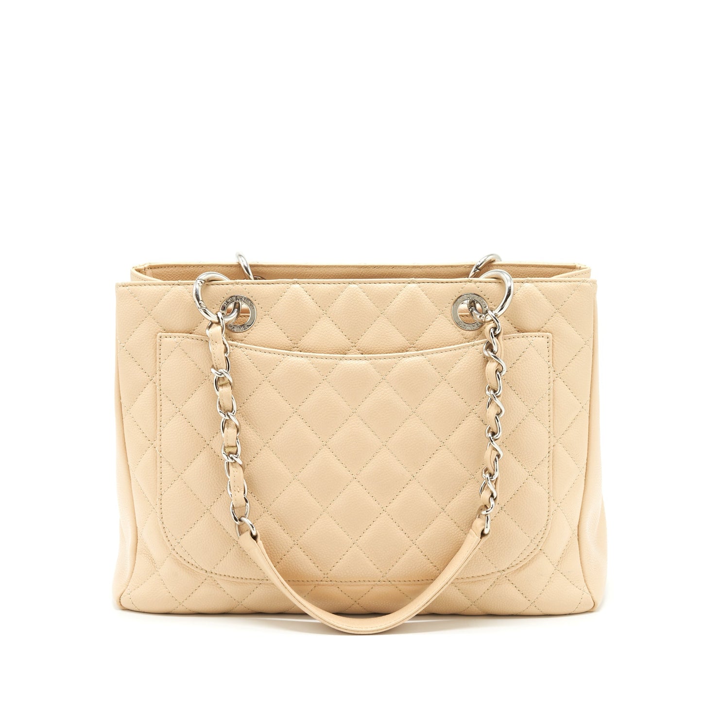 Chanel Grand Shopping Caviar SHW Beige Tote Bag