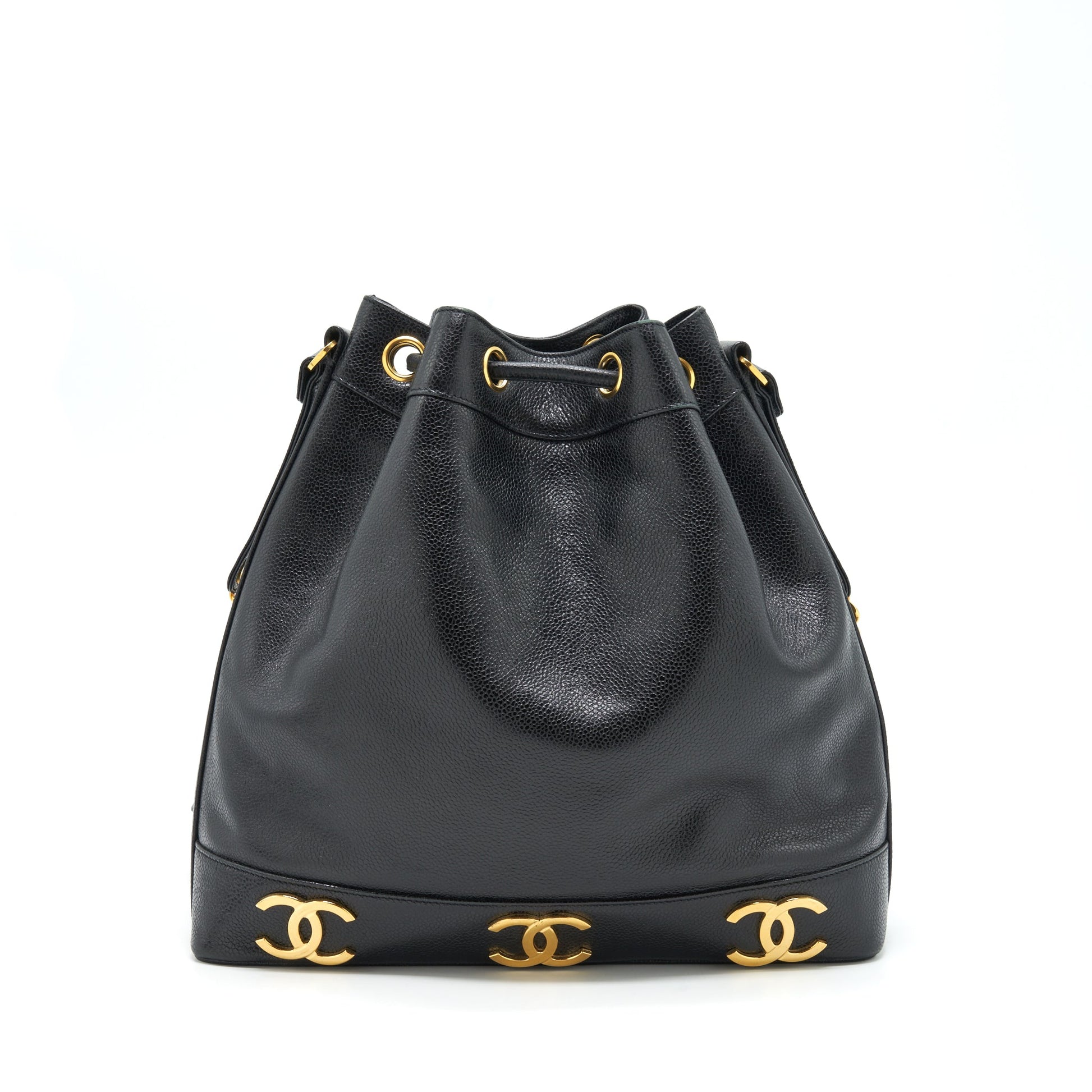 Chanel Bucket Caviar GHW Black Bucket Bag