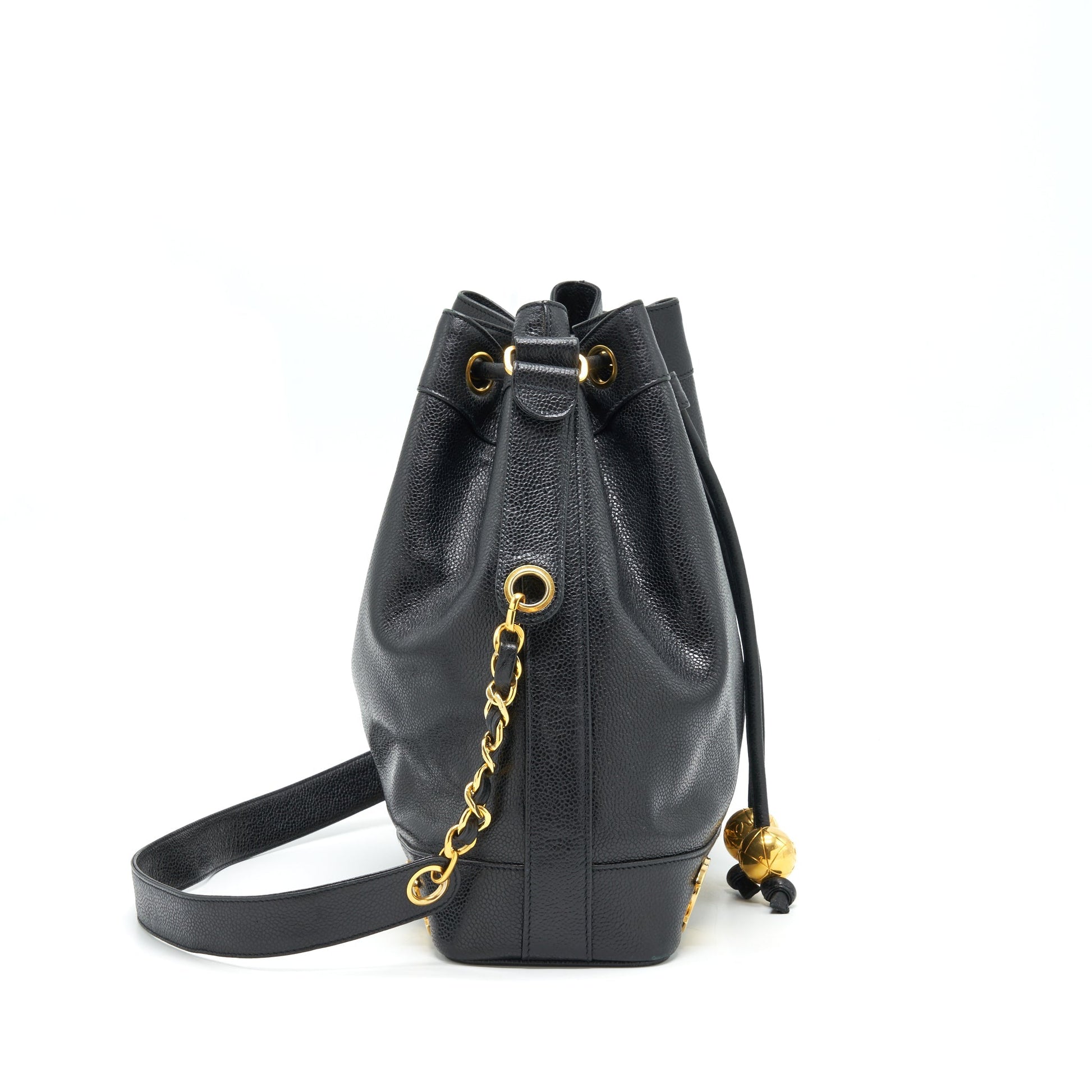 Chanel Bucket Caviar GHW Black Bucket Bag