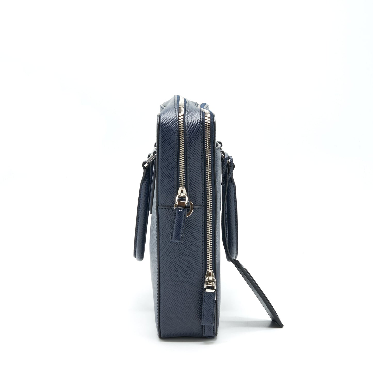 Prada Saffiano Briefcase Navy Handbag Travel Bag
