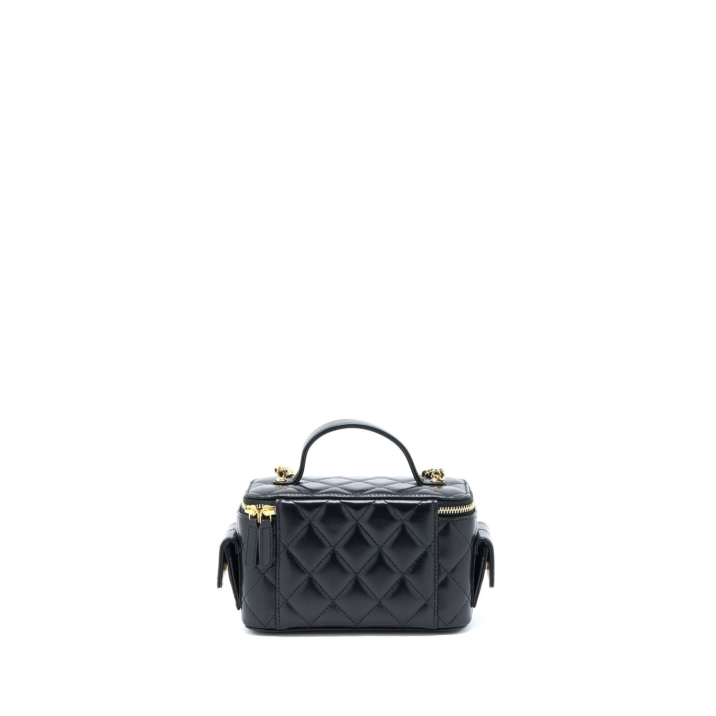 Chanel 22K Top Handle Pocket Long Vanity Black Handbag