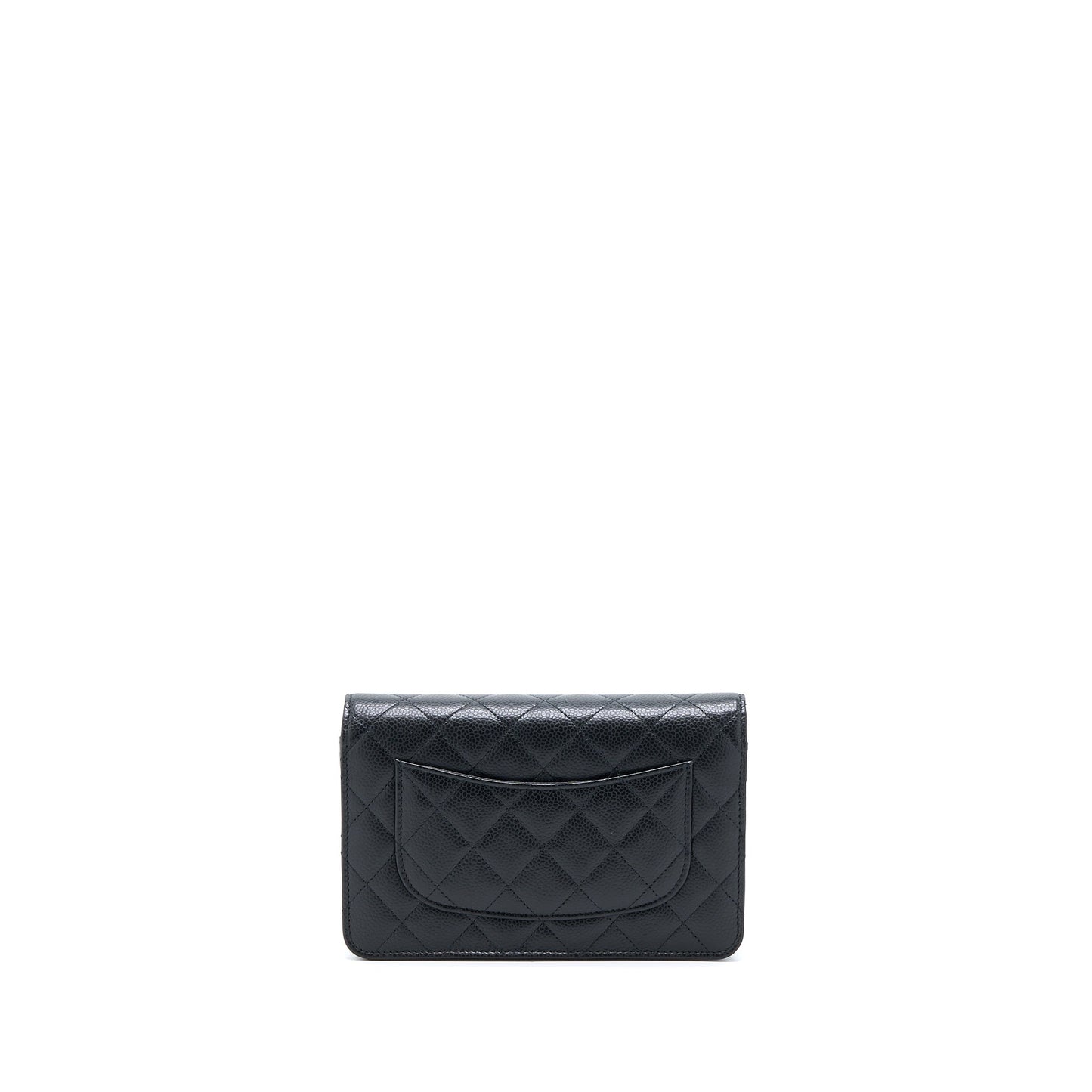 Chanel Classic On Caviar GHW Microchip Black Wallet Case Microchip 8