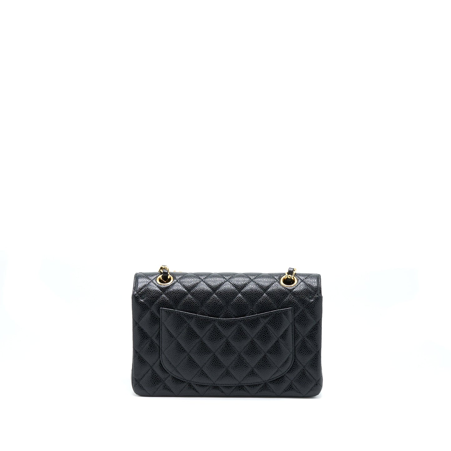 Chanel Classic Flap Caviar GHW Microchip Black Small Shoulder Bag