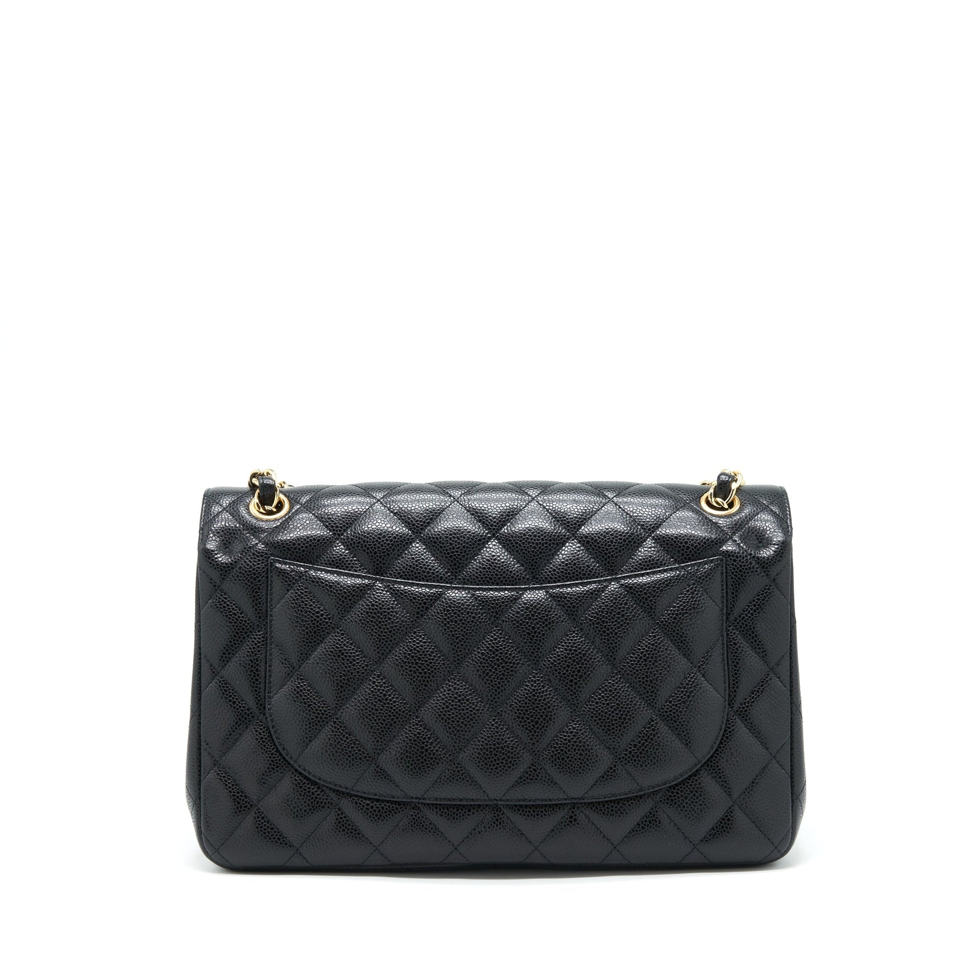 Chanel Classic Jumbo Double Flap Caviar LGHW Black Shoulder Bag