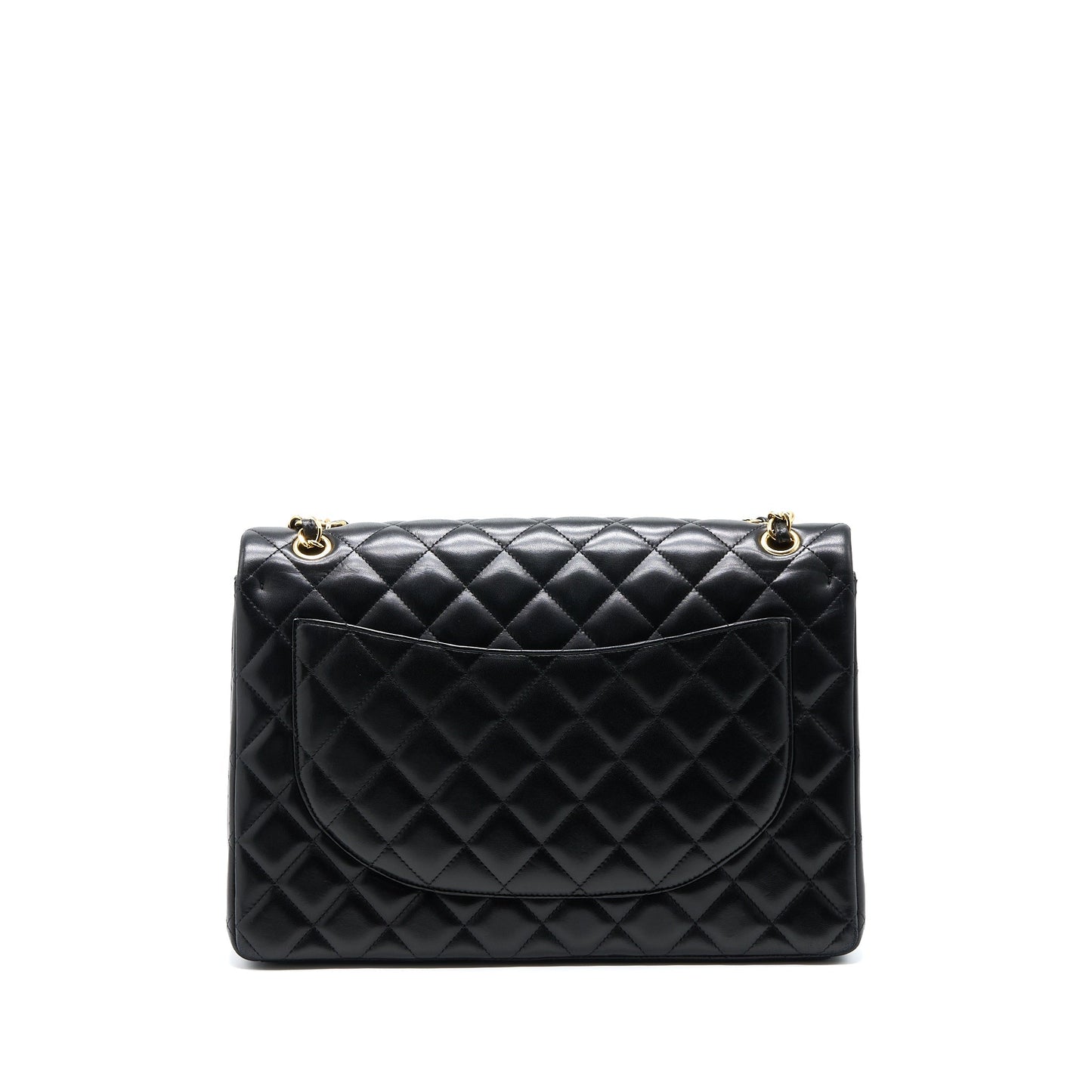 Chanel Maxi Classic Double Flap Lambskin GHW Black Shoulder Bag