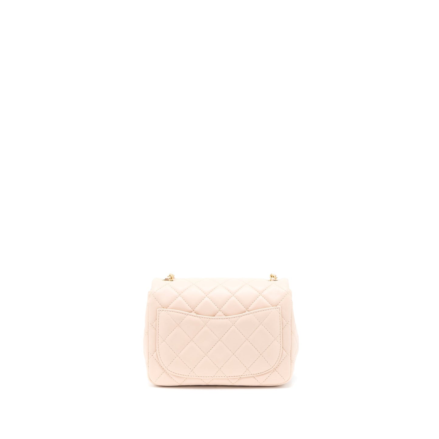 Chanel Pearl Crush Square Lambskin Light Brushed Beige Mini Bag