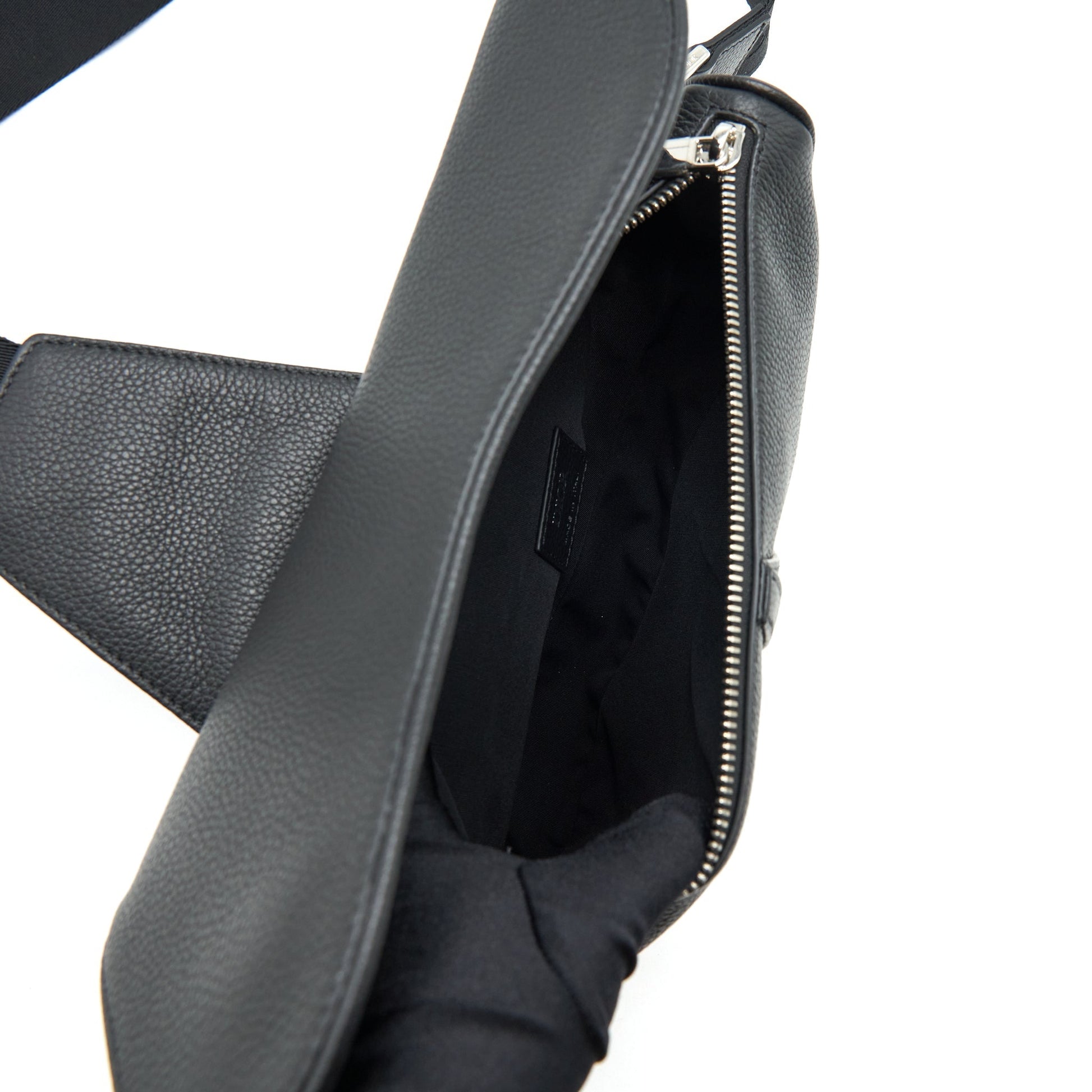Dior Saddle Purse Grained Calfskin Handbag Black Travel Bag