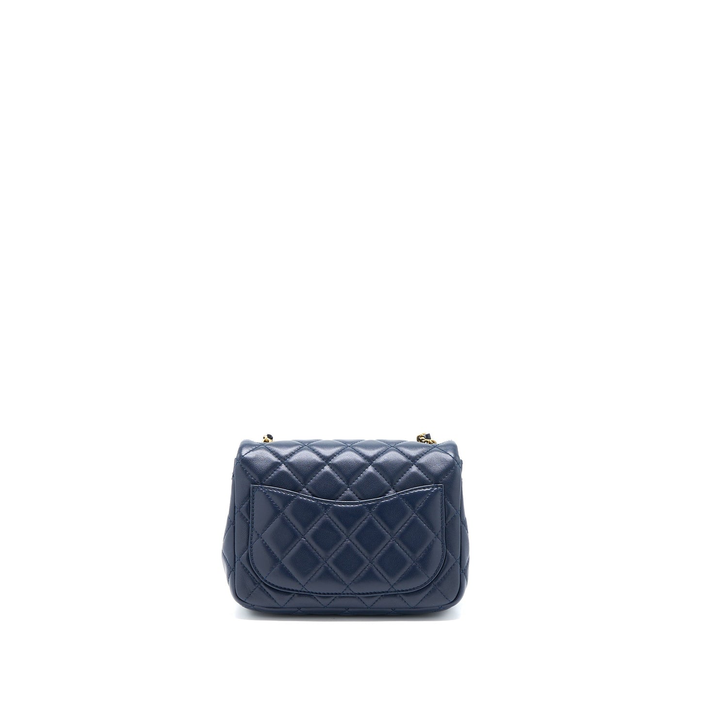 Chanel Pearl Crush Square Lambskin Navy Brushed Mini Bag