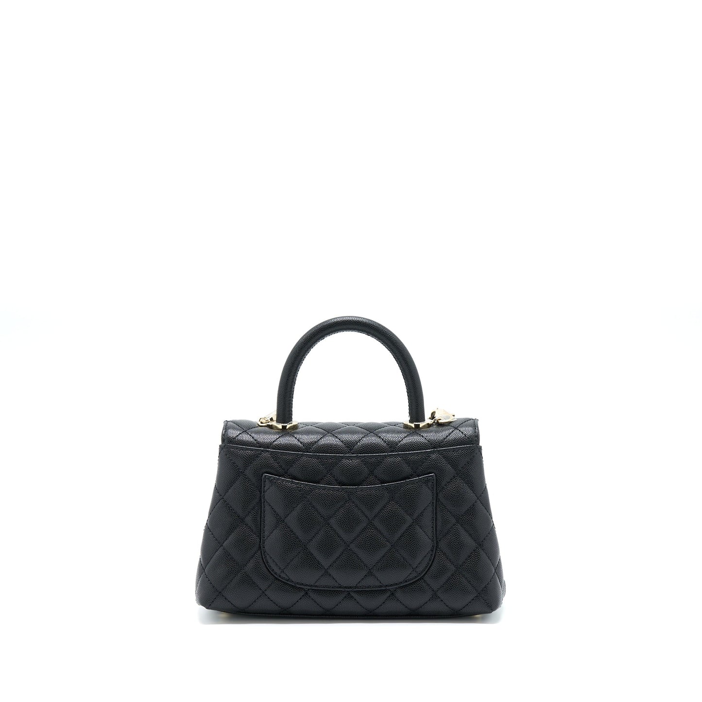 Chanel Coco Handle Caviar LGHW Microchip Black Small Handbag Microchip 3