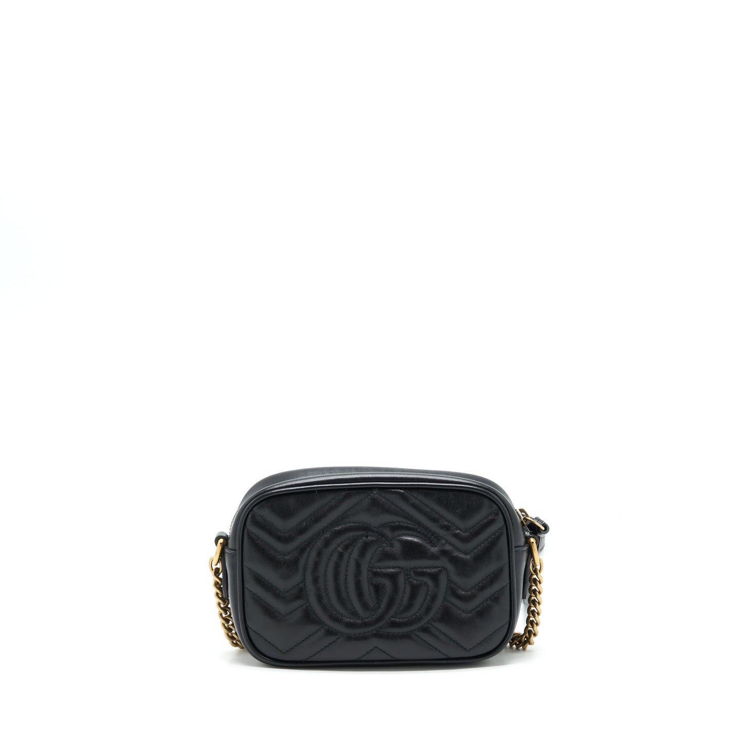 Gucci Marmont Camera Bag Black Travel Bag Black Ghw
