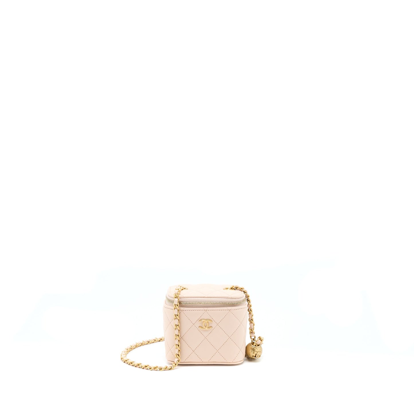 Chanel Pearl Crush Vanity Lambskin Light GHW Pink Mini Bag
