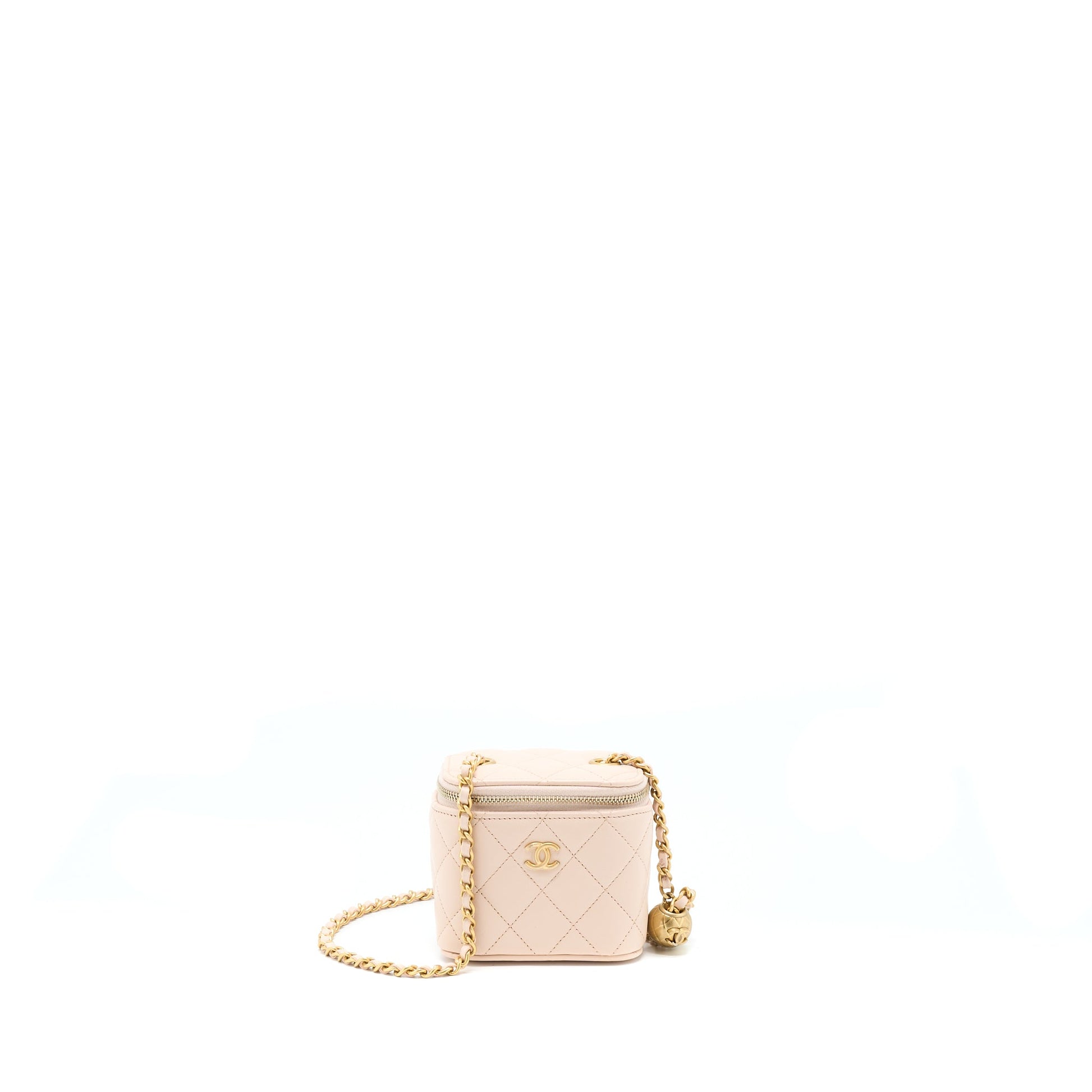 Chanel Pearl Crush Vanity Lambskin Light GHW Pink Mini Bag