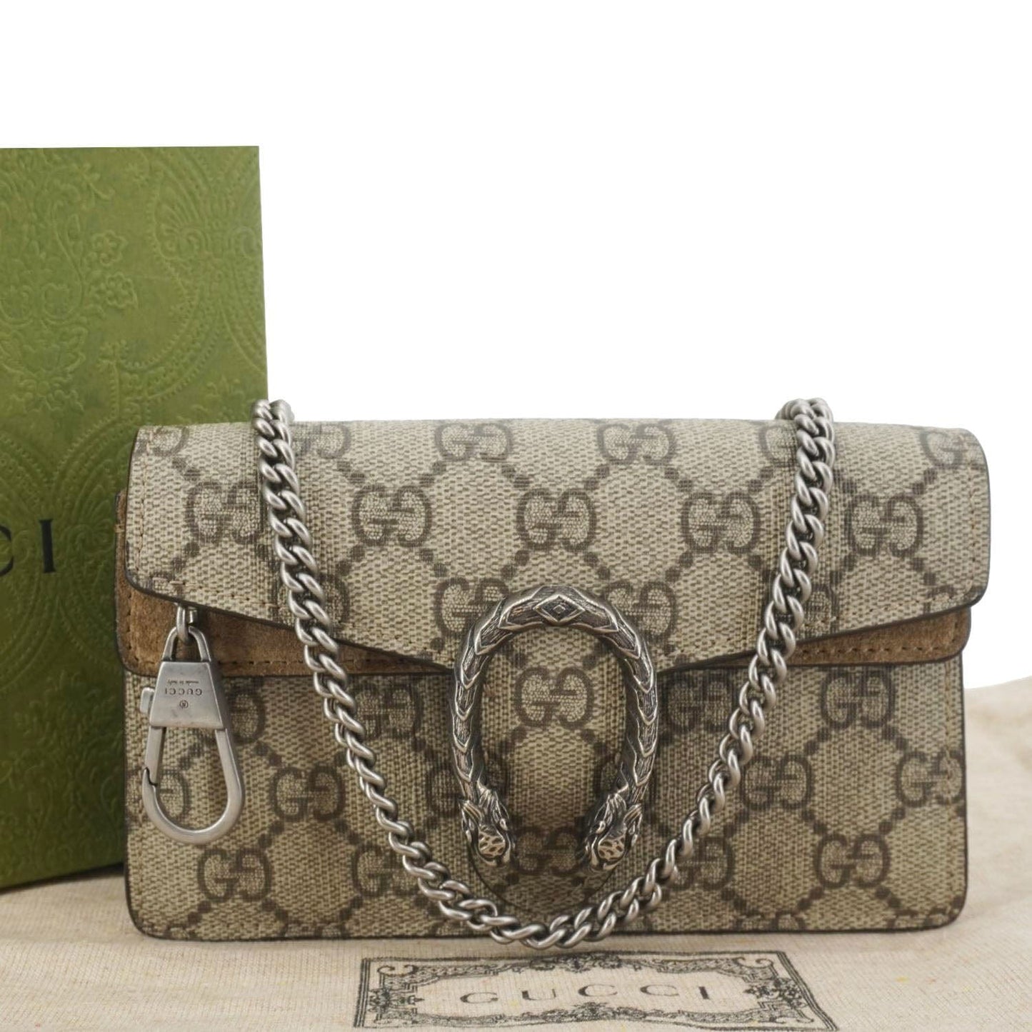 Gucci Dionysus Super Supreme Crossbody Bag Taupe Canvas Mini 3