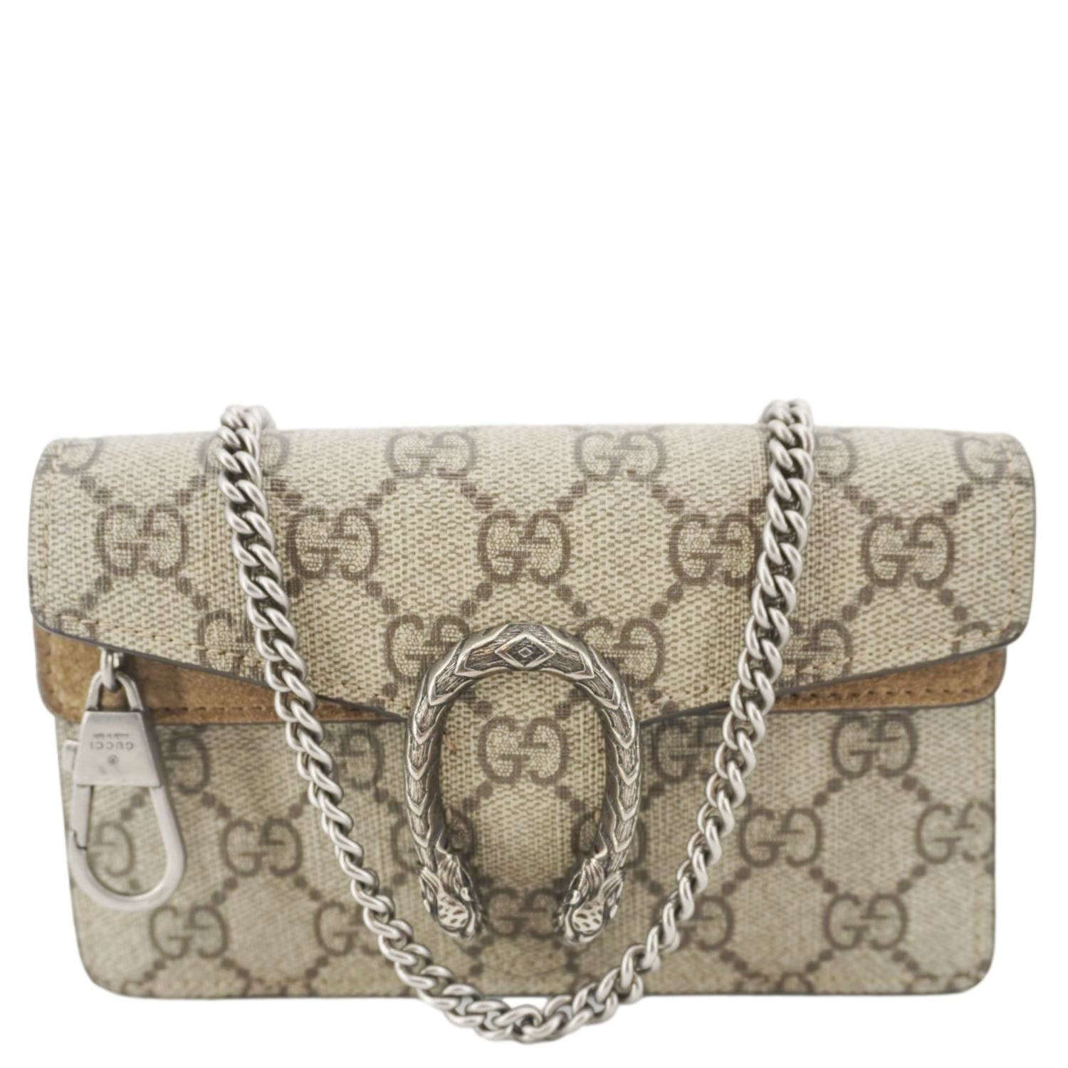 Gucci Dionysus Super Supreme Crossbody Bag Taupe Canvas Mini 3