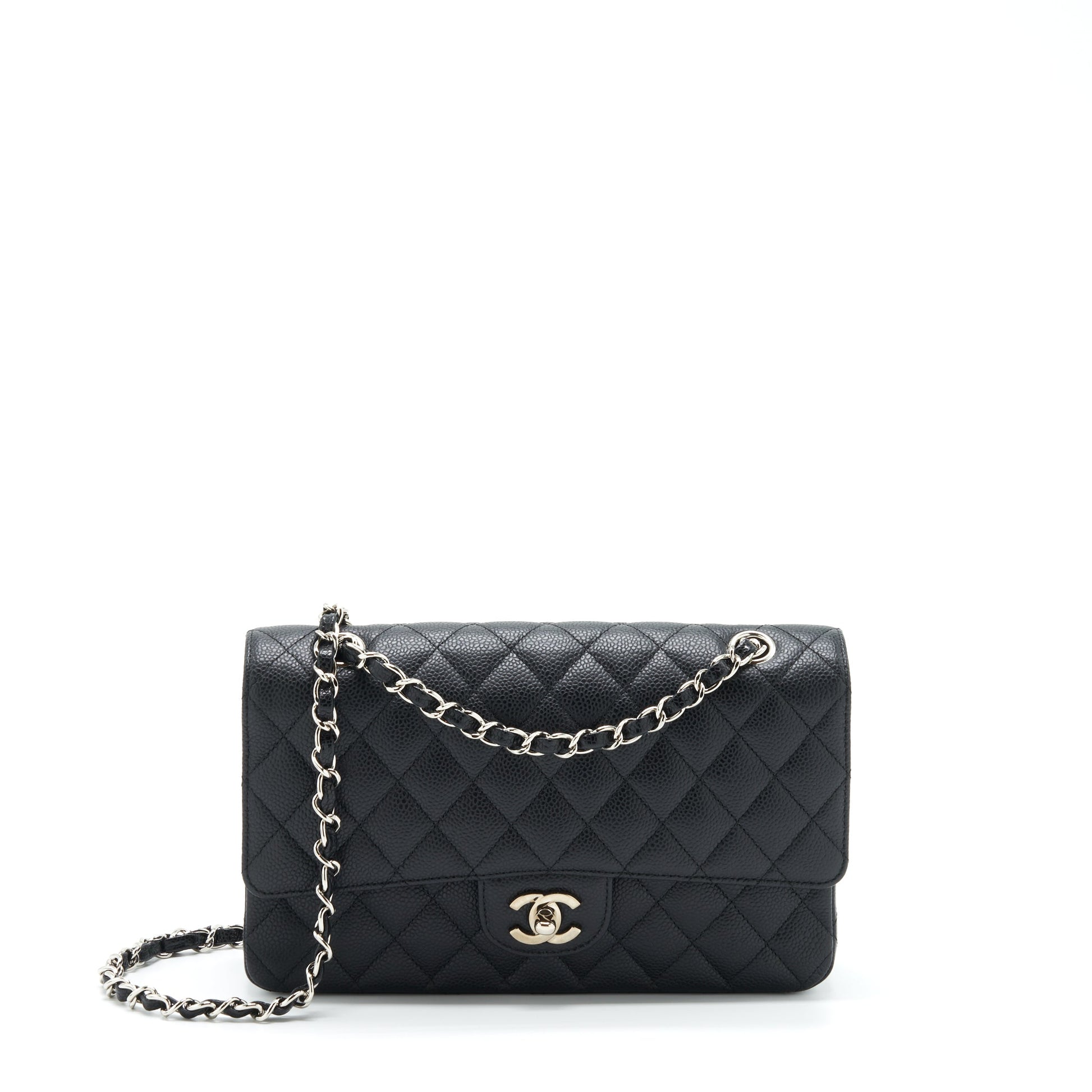 Chanel Classic Flap Caviar SHW Black Shoulder Bag