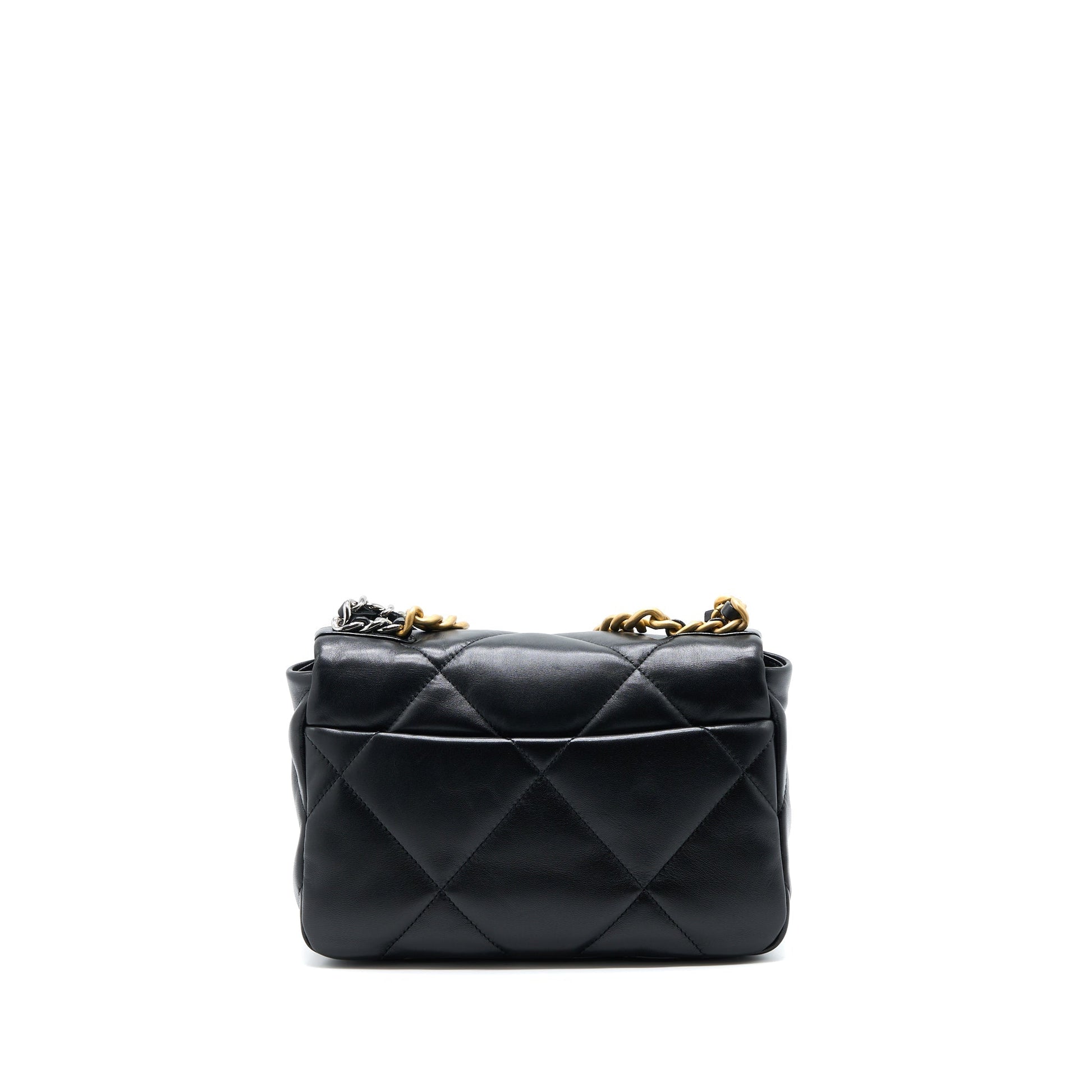 Chanel 19 Lambskin Hardware Microchip Multicolour Black Small Handbag Microchip 2