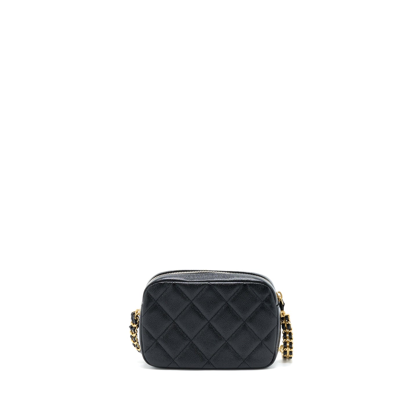 Chanel 22P Camera Caviar GHW Microchip Black Crossbody Bag
