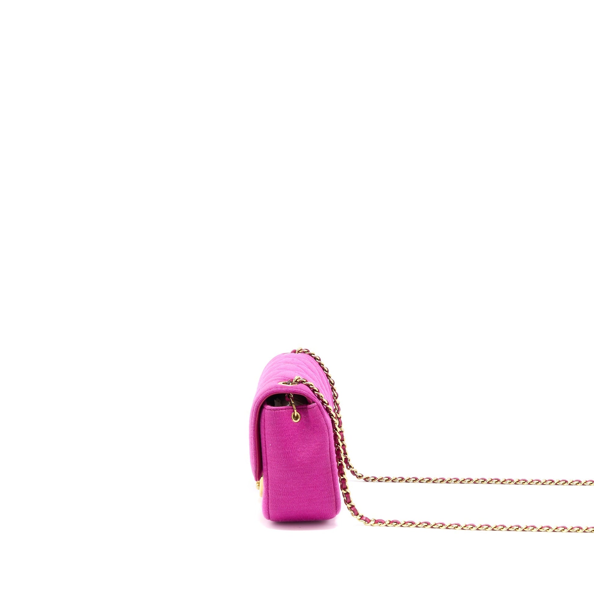 Chanel Seasonal Flap Fabric LGHW Pink Shoulder Bag