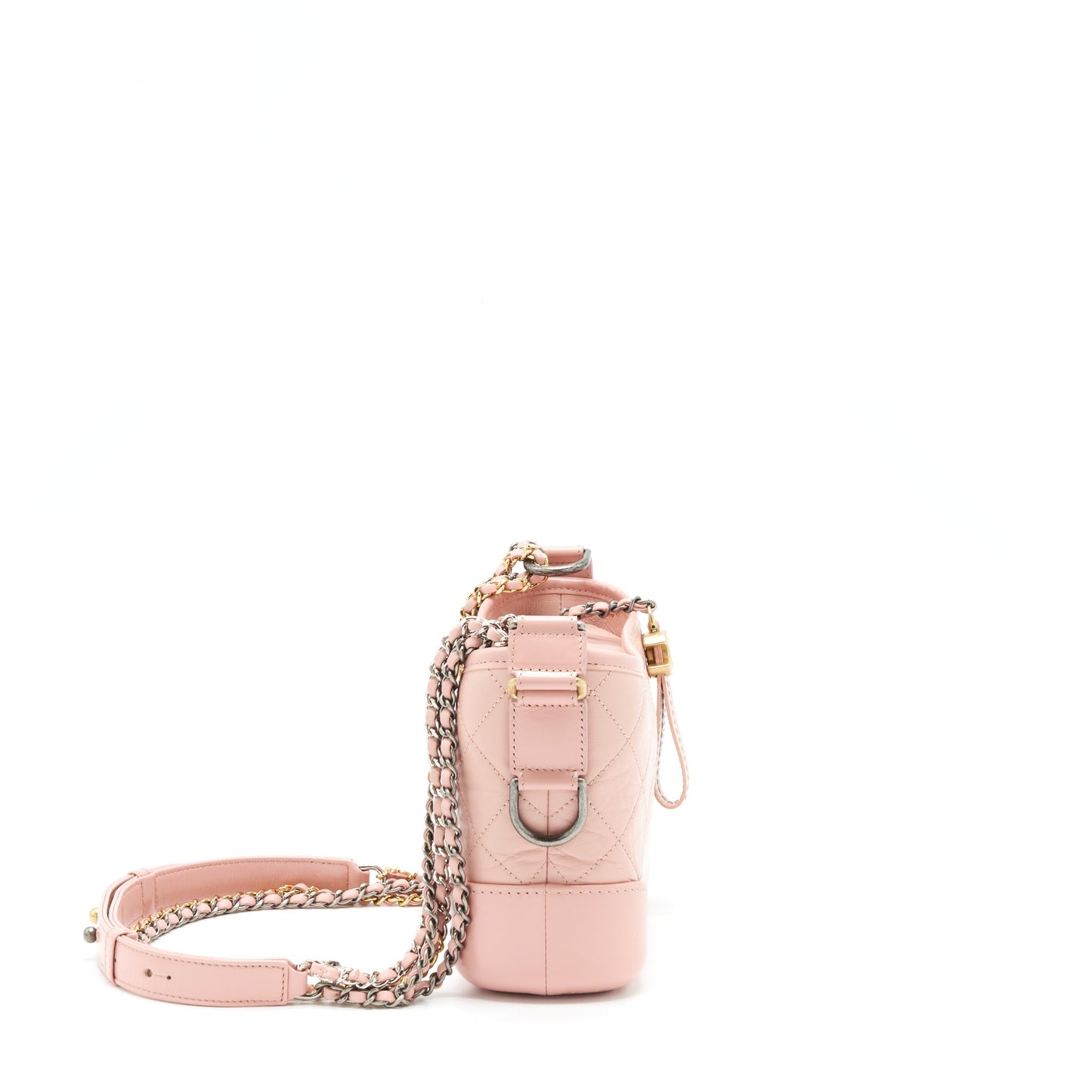 Chanel Gabrielle Hobo Aged Calfskin Pink Small Shoulder Bag