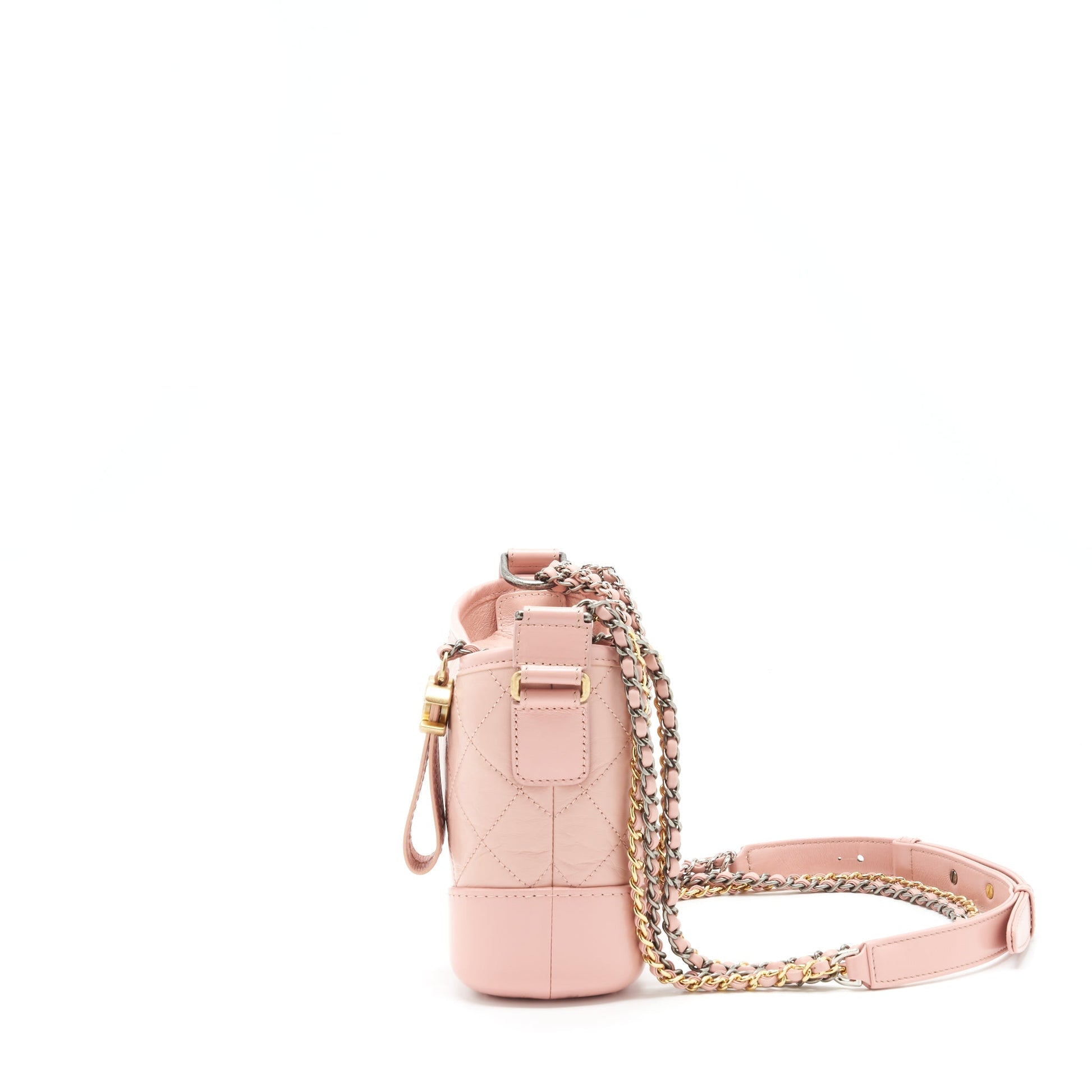 Chanel Gabrielle Hobo Aged Calfskin Pink Small Shoulder Bag